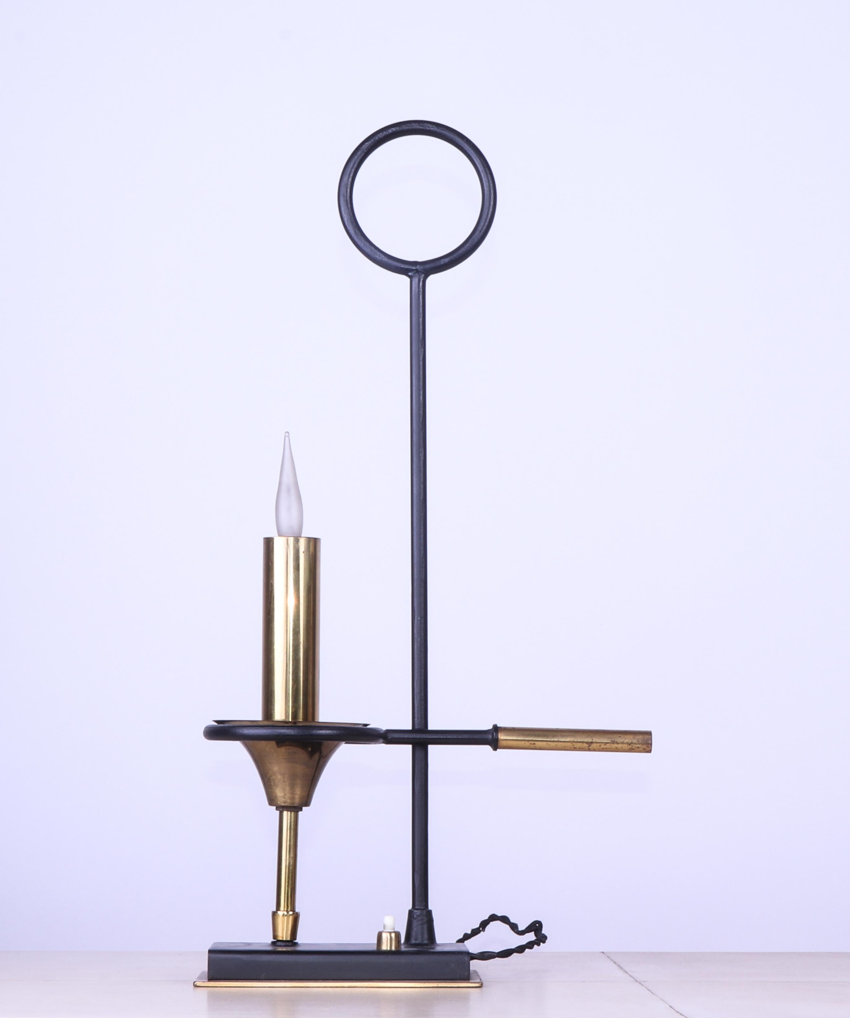 French 'Candlestick' Table Lamp In Excellent Condition For Sale In PARIS, FR