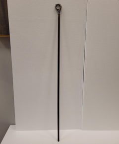 French Cane and magnifying glass in silver and good