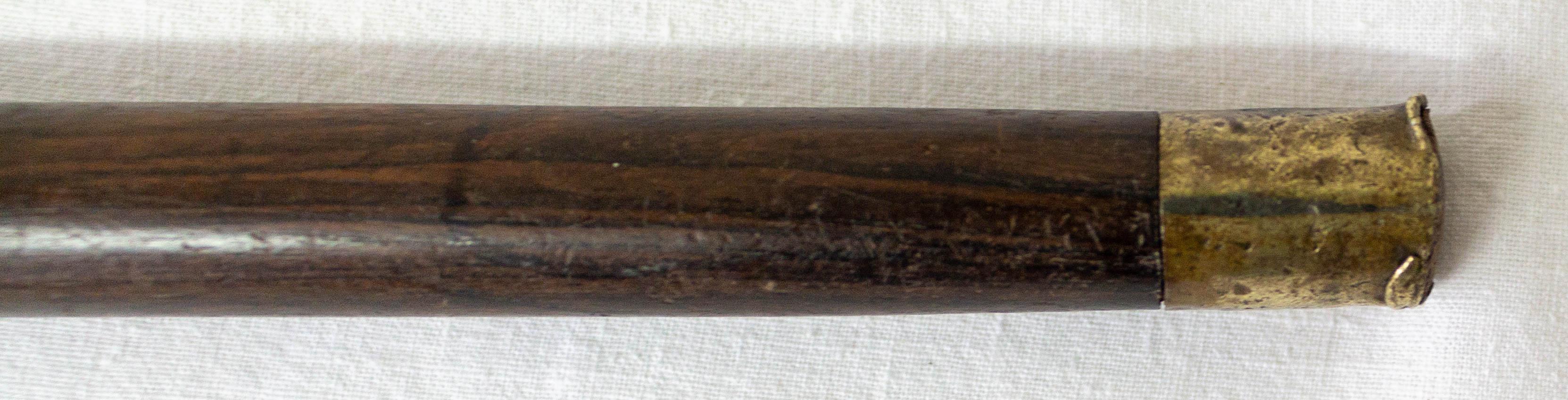 Argent Canne ou bâton de marche en bois exotique et argent, datant d'environ 1900 en vente
