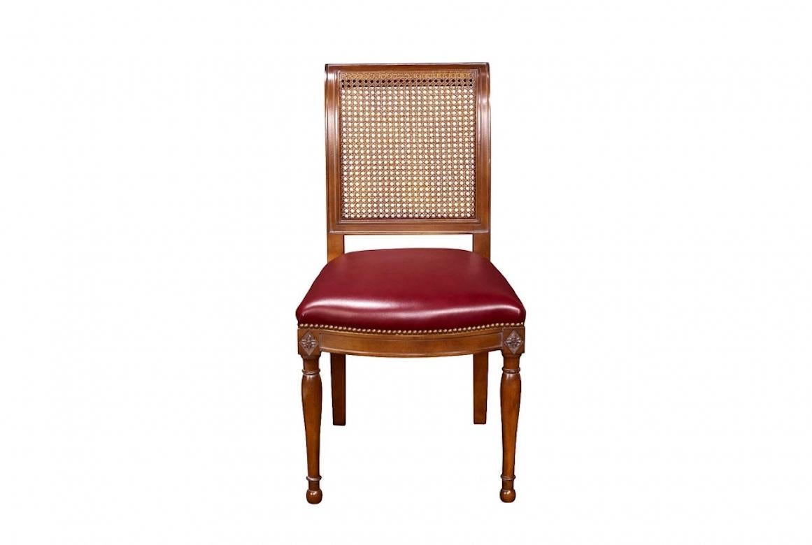 French Caned Directoire Dining Chair, 20th Century In Excellent Condition For Sale In London, GB