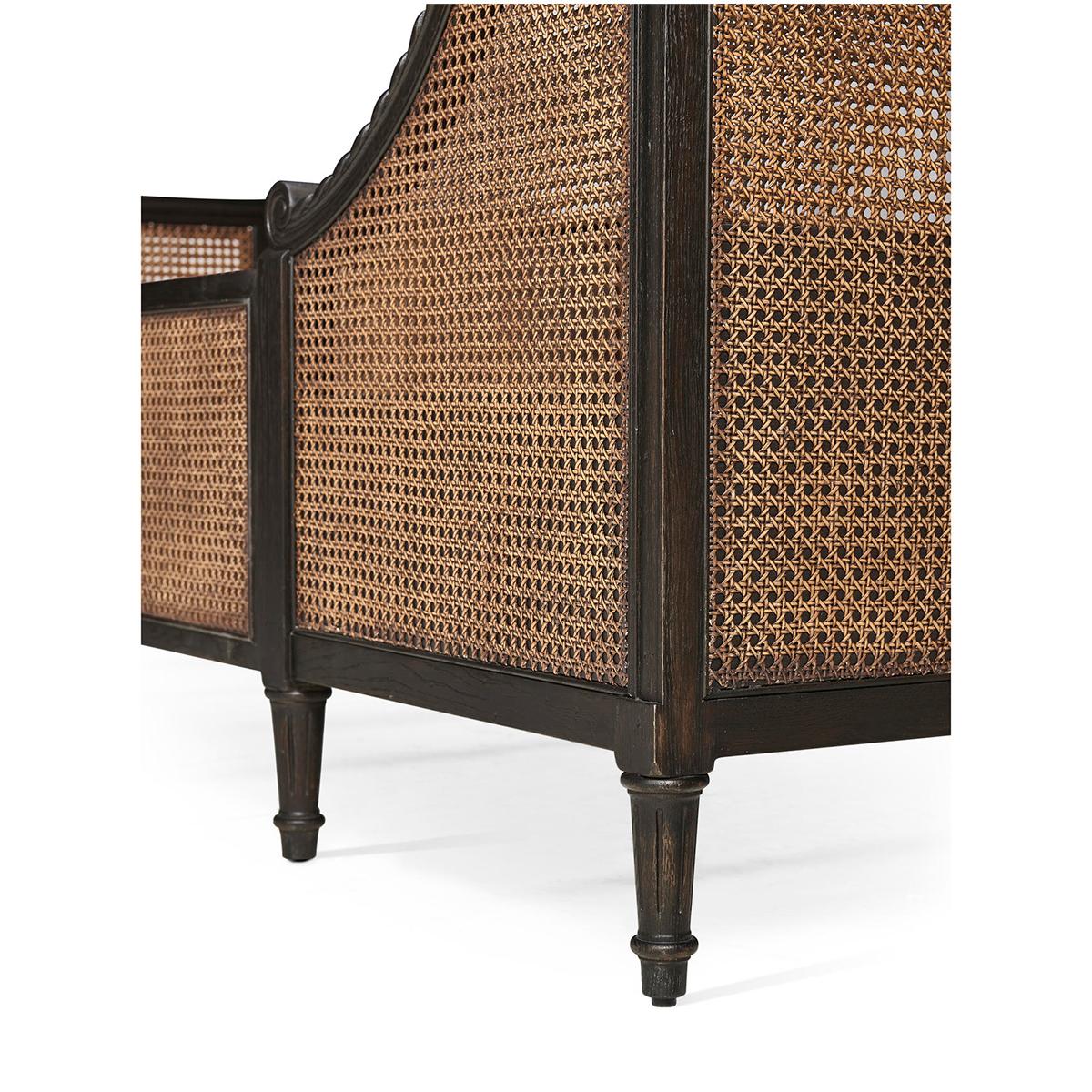 Contemporary French Caned King Bed For Sale