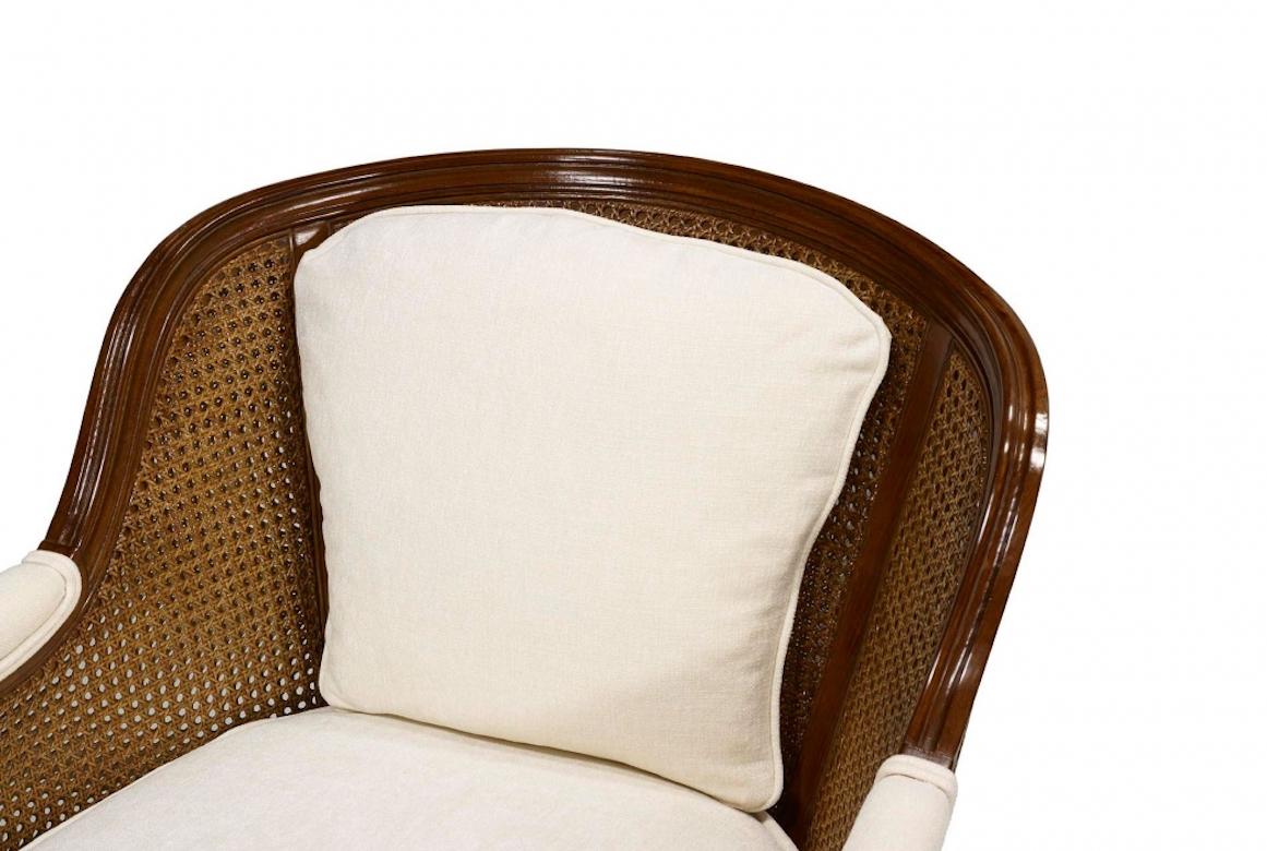 French Caned Vallencourt Armchair, 20th Century For Sale 4