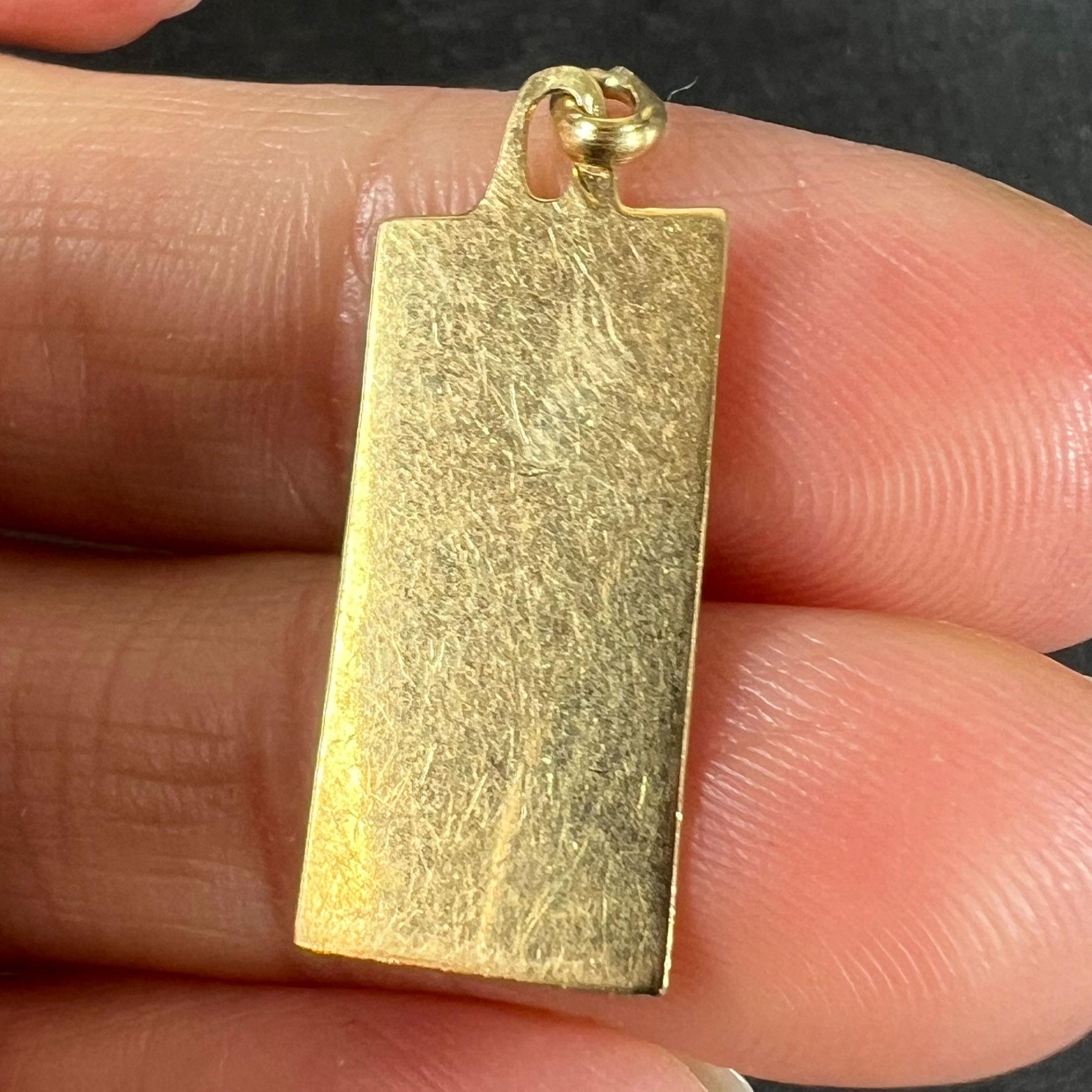 Pendentif en or jaune 18K avec breloque Capricorne Ares Starsign Zodiac en vente 4