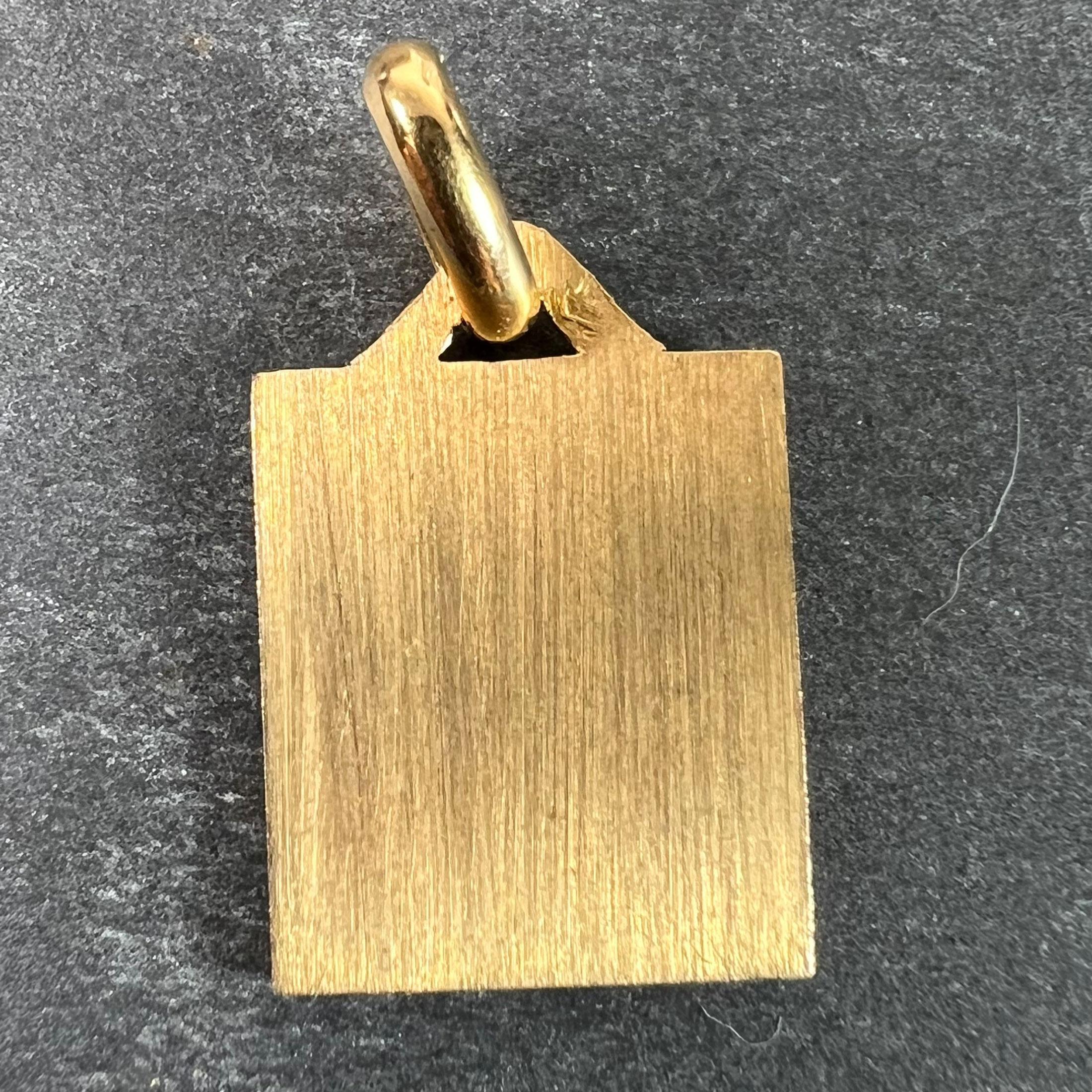 French Capricorn Starsign Zodiac 18K Yellow Gold Charm Medal Pendant In Good Condition For Sale In London, GB