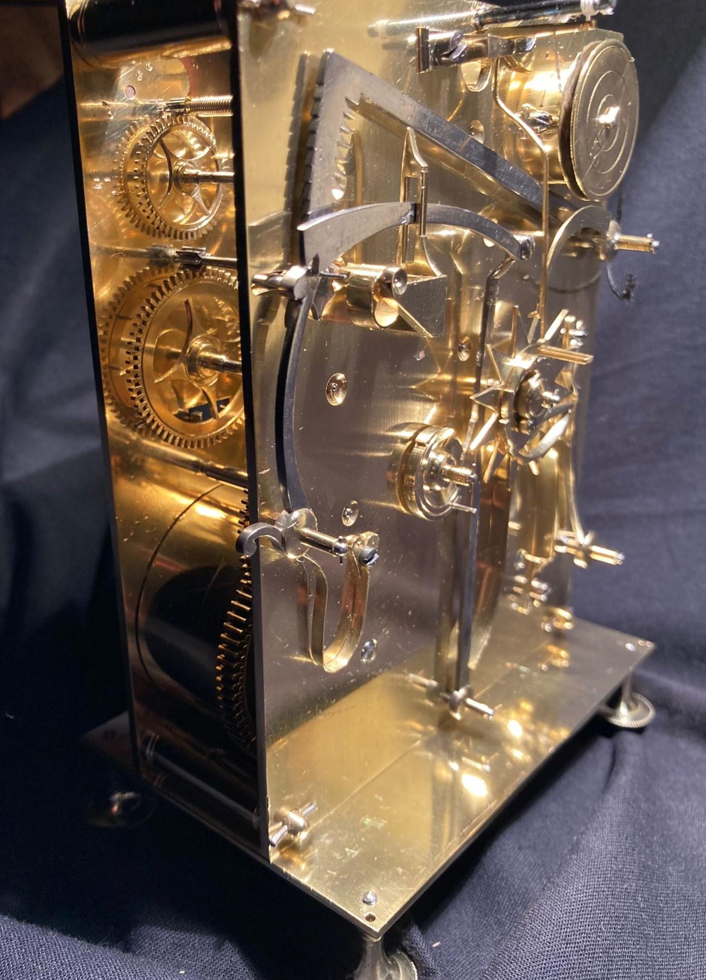French Capucine Carriage Clock, Pendule de Voyage with Alarm, Circa 1800 For Sale 9