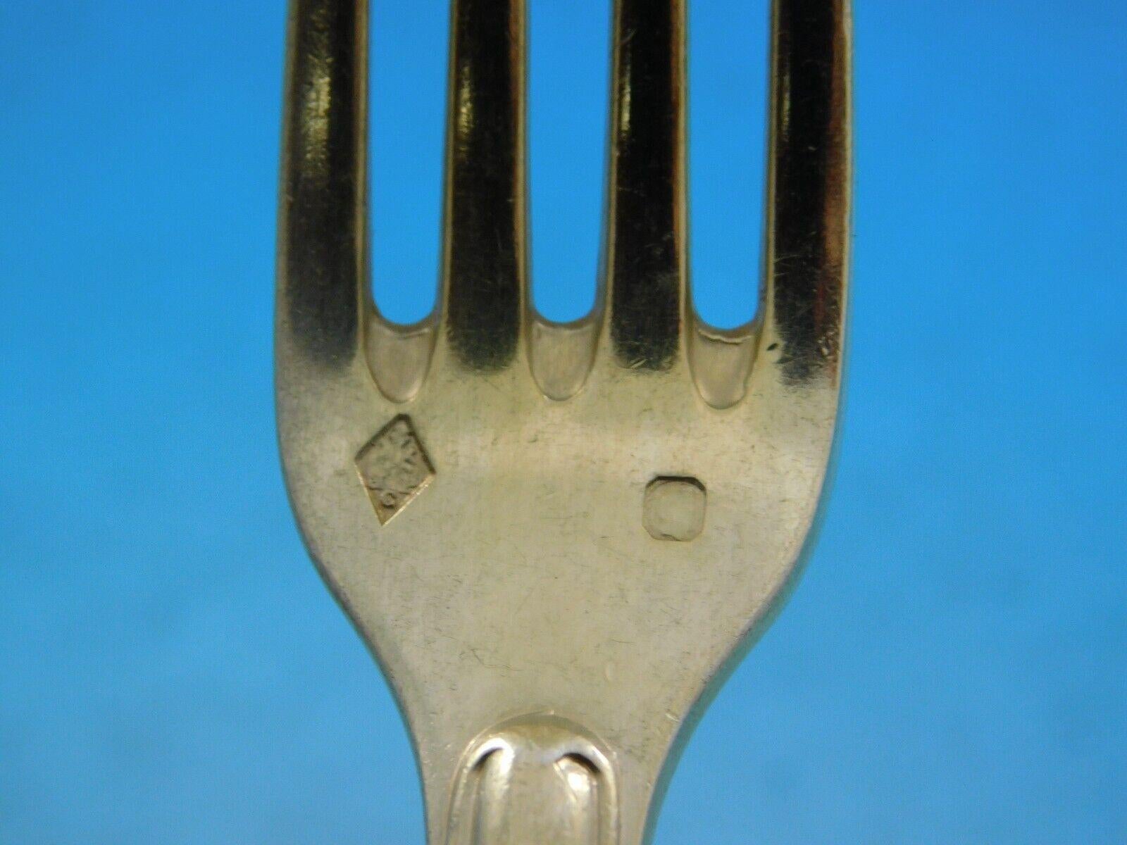 Art nouveau Couverts de table Cardeilhac 950 Silver Vermeil Service Dessert 36 pièces en vente