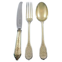 Französisches Cardeilhac 950 Silber Vermeil Besteckset Dessert 36 Pieces