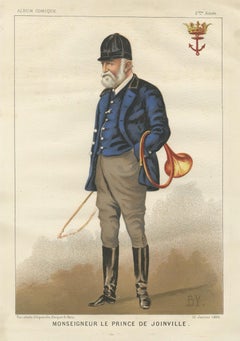 Französische Karikatur, Monseigneur le Prince de Joinville Chromolithographie - 1885