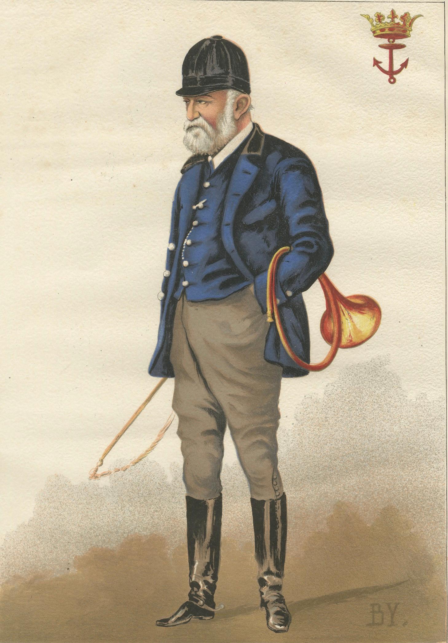 French Caricature, Monseigneur le Prince de Joinville Chromolithograph - 1885