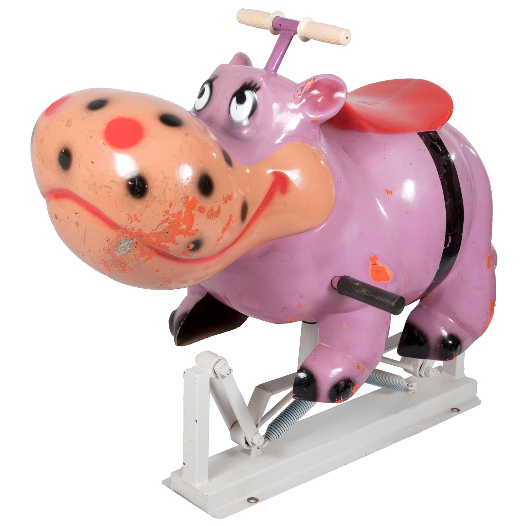French Carousel Ride of Hippopotamus Form Seat