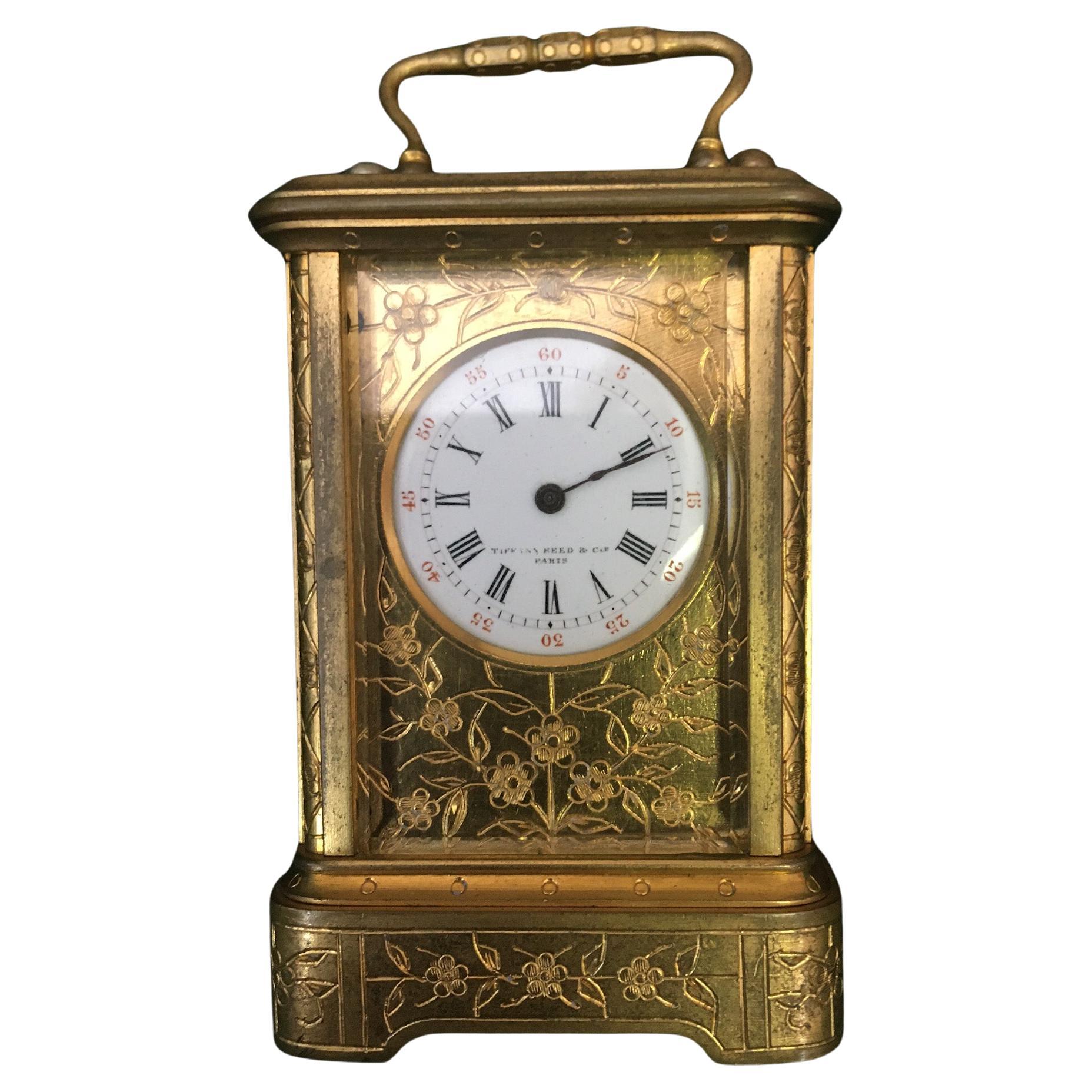 French Carriage Clock Attr. Drocourt for Tiffany Reed Paris Mignonnette No1 For Sale