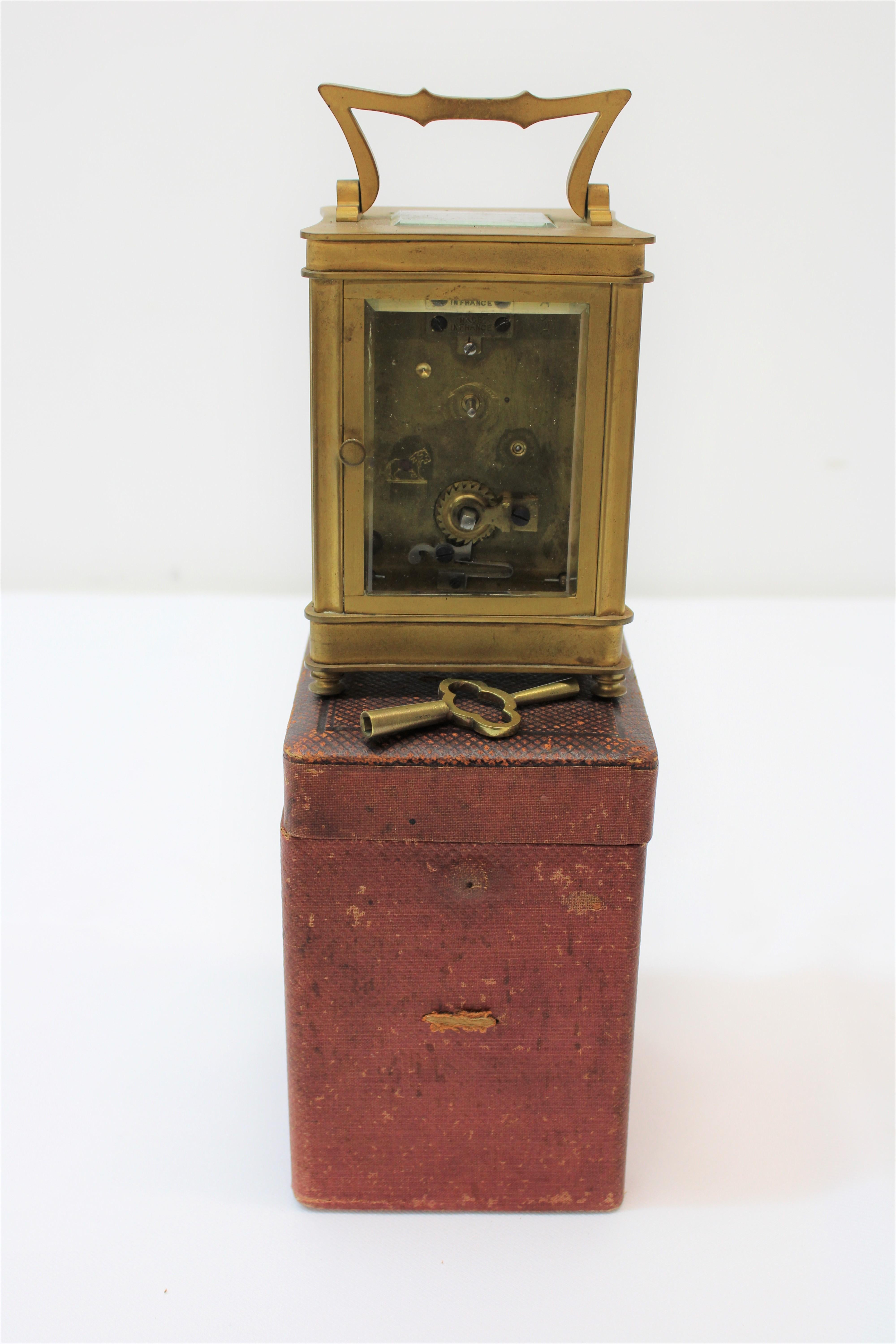 French Carriage Clock In Good Condition For Sale In San Francisco, CA
