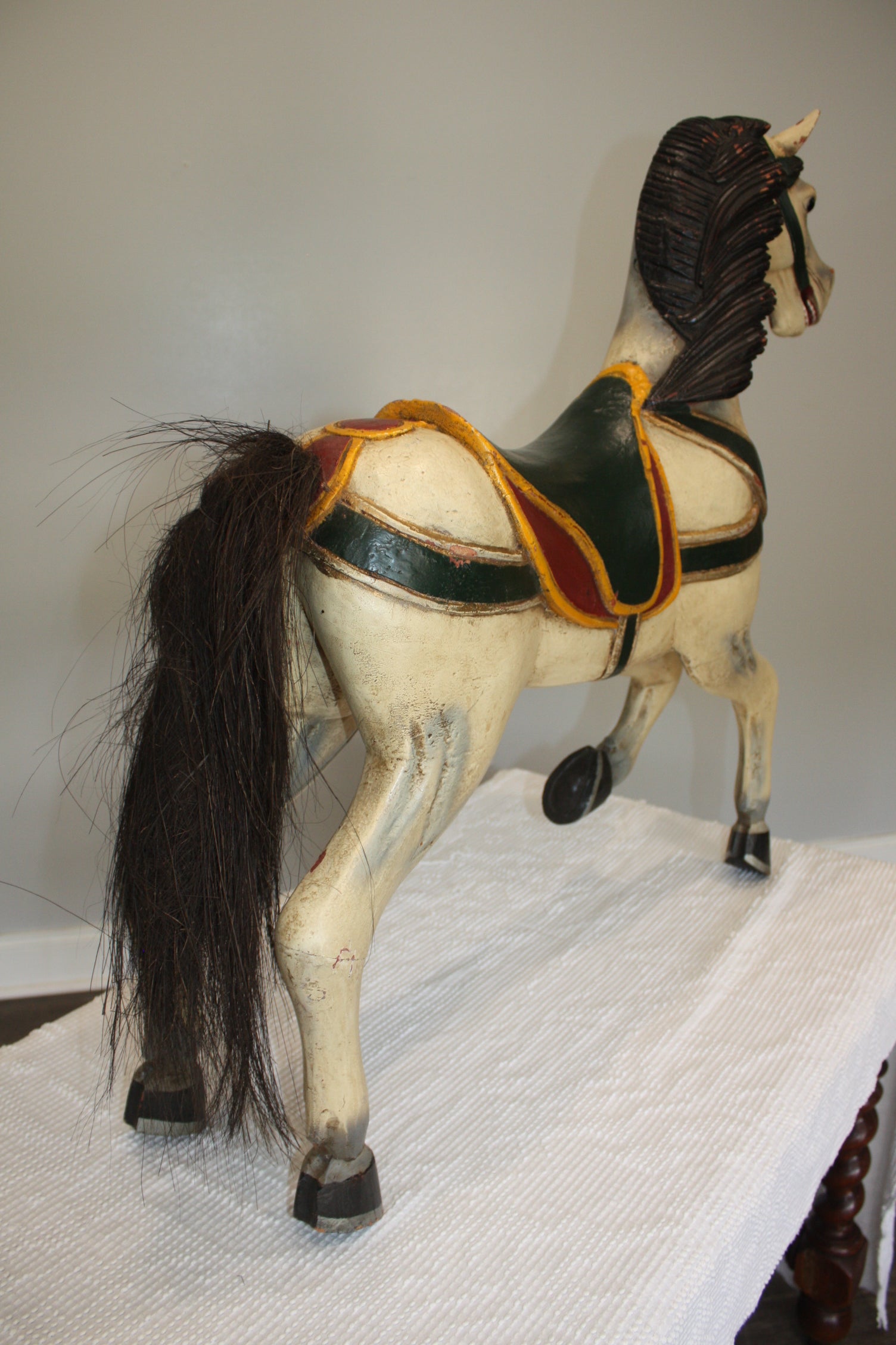 19th Century French Carrousel Painted Horse For Sale