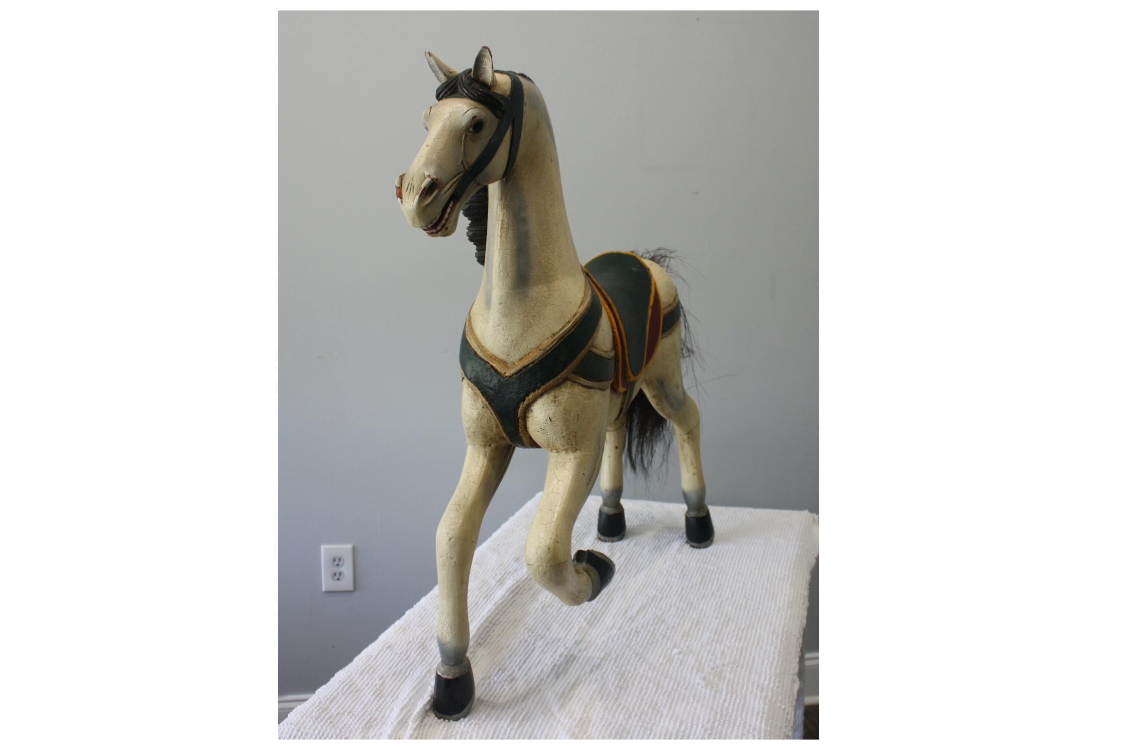 French Carrousel Painted Horse For Sale 3