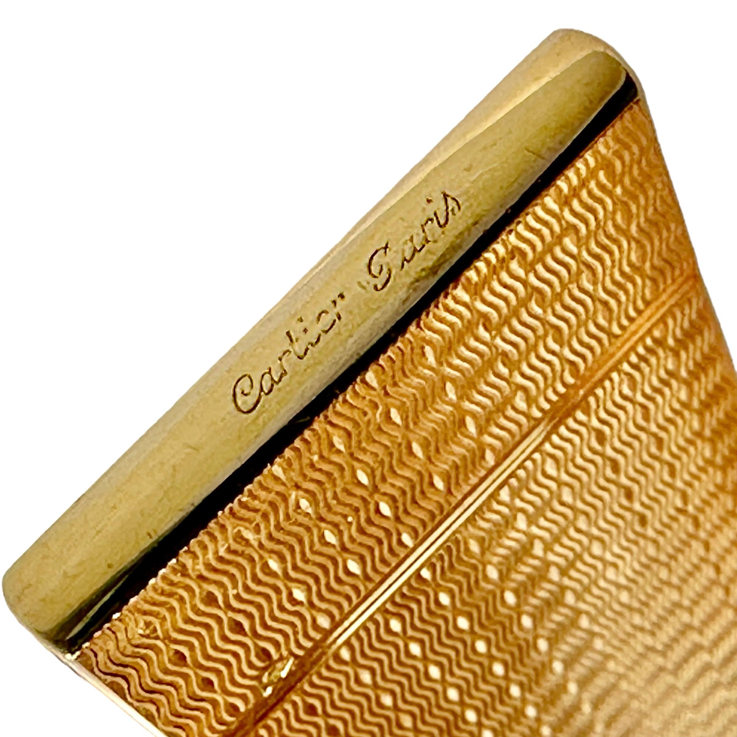French Cartier Art-Deco Period Gold and Celulose Personal Comb In Good Condition In Palm Beach, FL