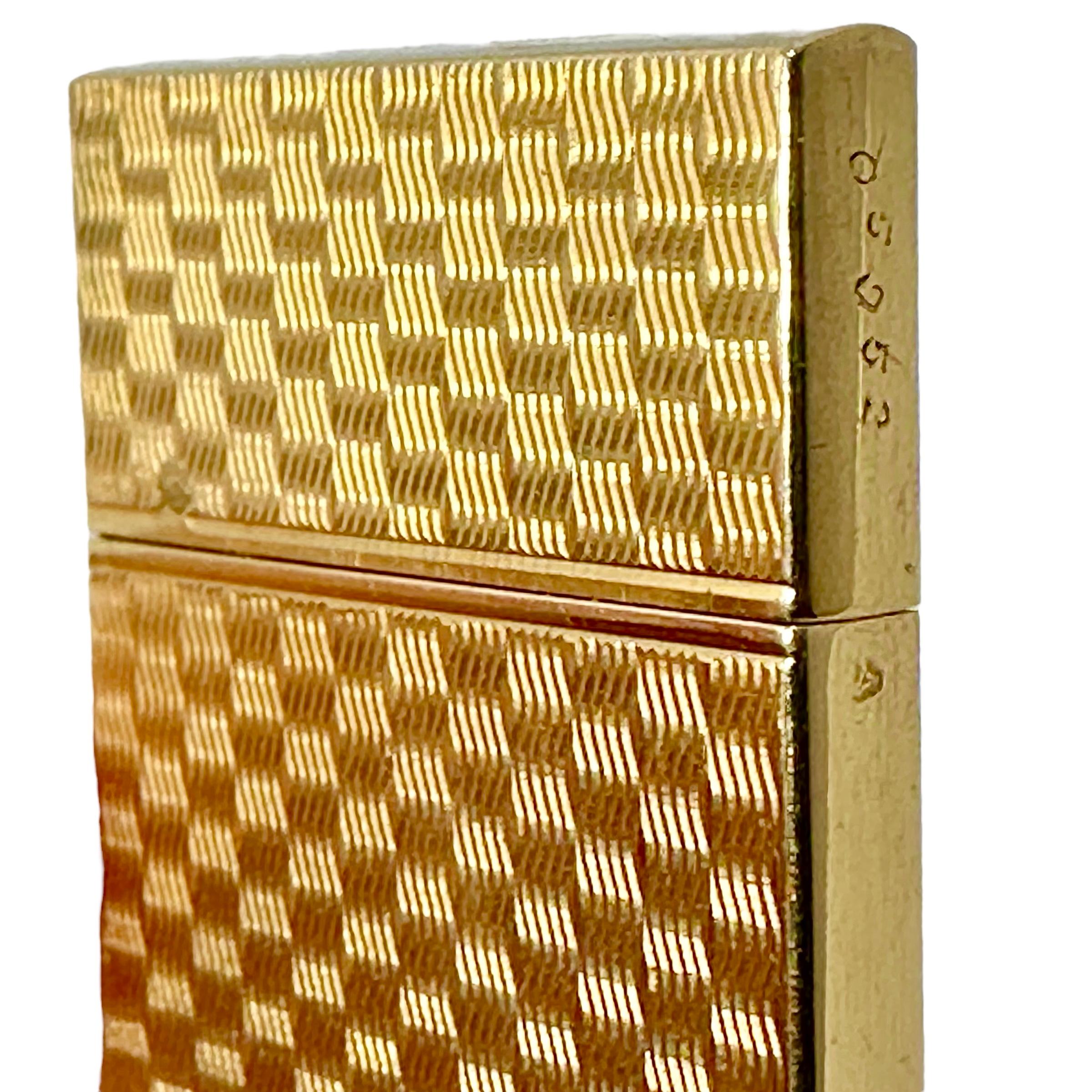 French Cartier Art-Deco Period Gold and Celulose Personal Comb 1