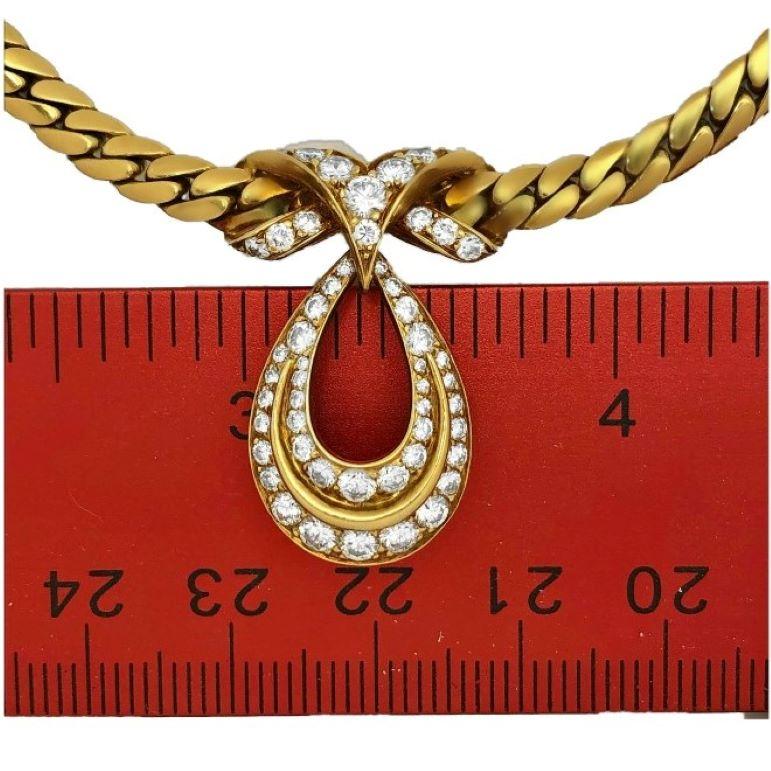 French Cartier Gold and Diamond Necklace 2