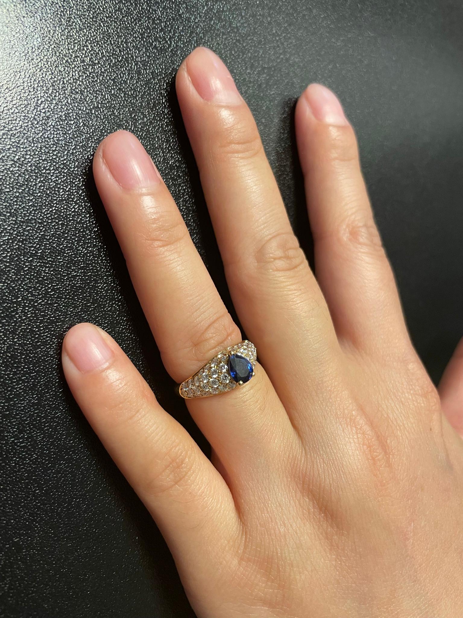 cartier sapphire and diamond ring