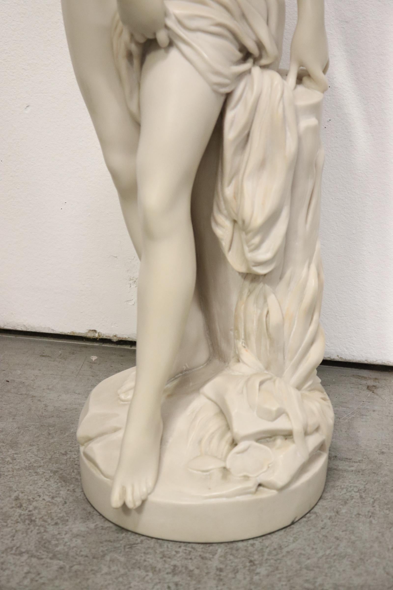 Louis XV French Carved Alabaster Figure of Diana