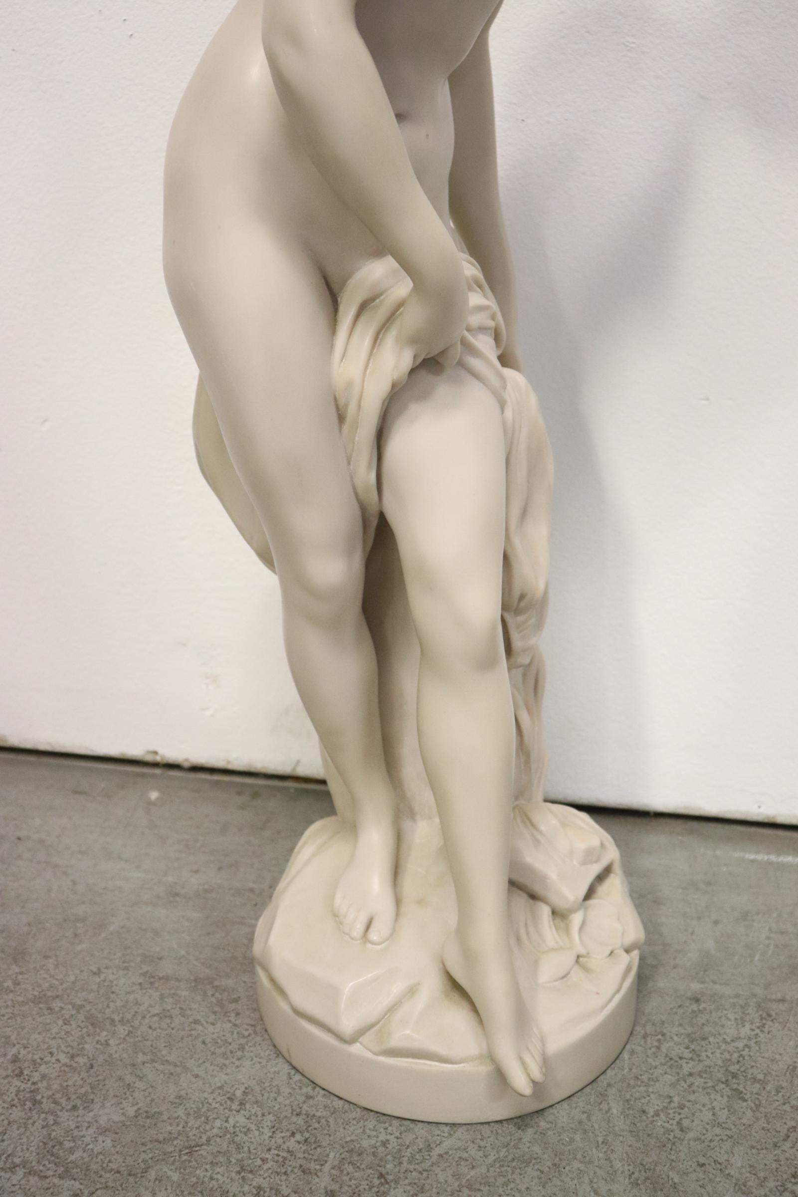 French Carved Alabaster Figure of Diana 1