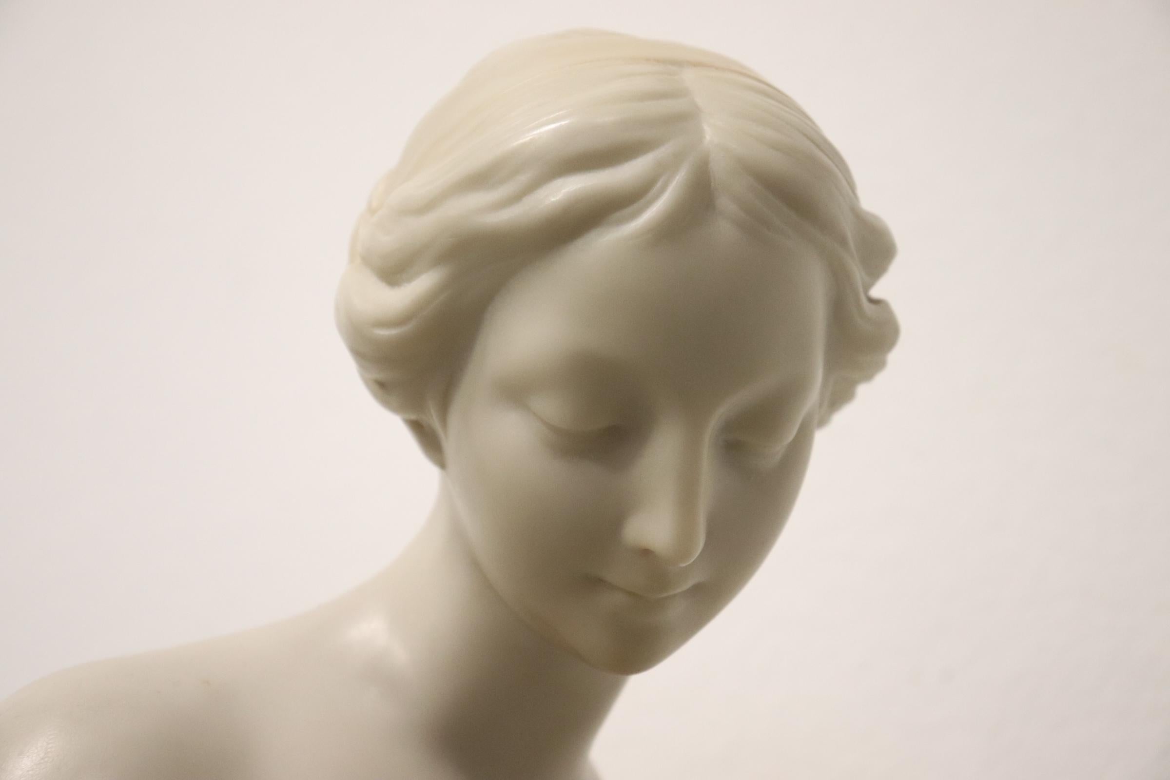 French Carved Alabaster Figure of Diana 2