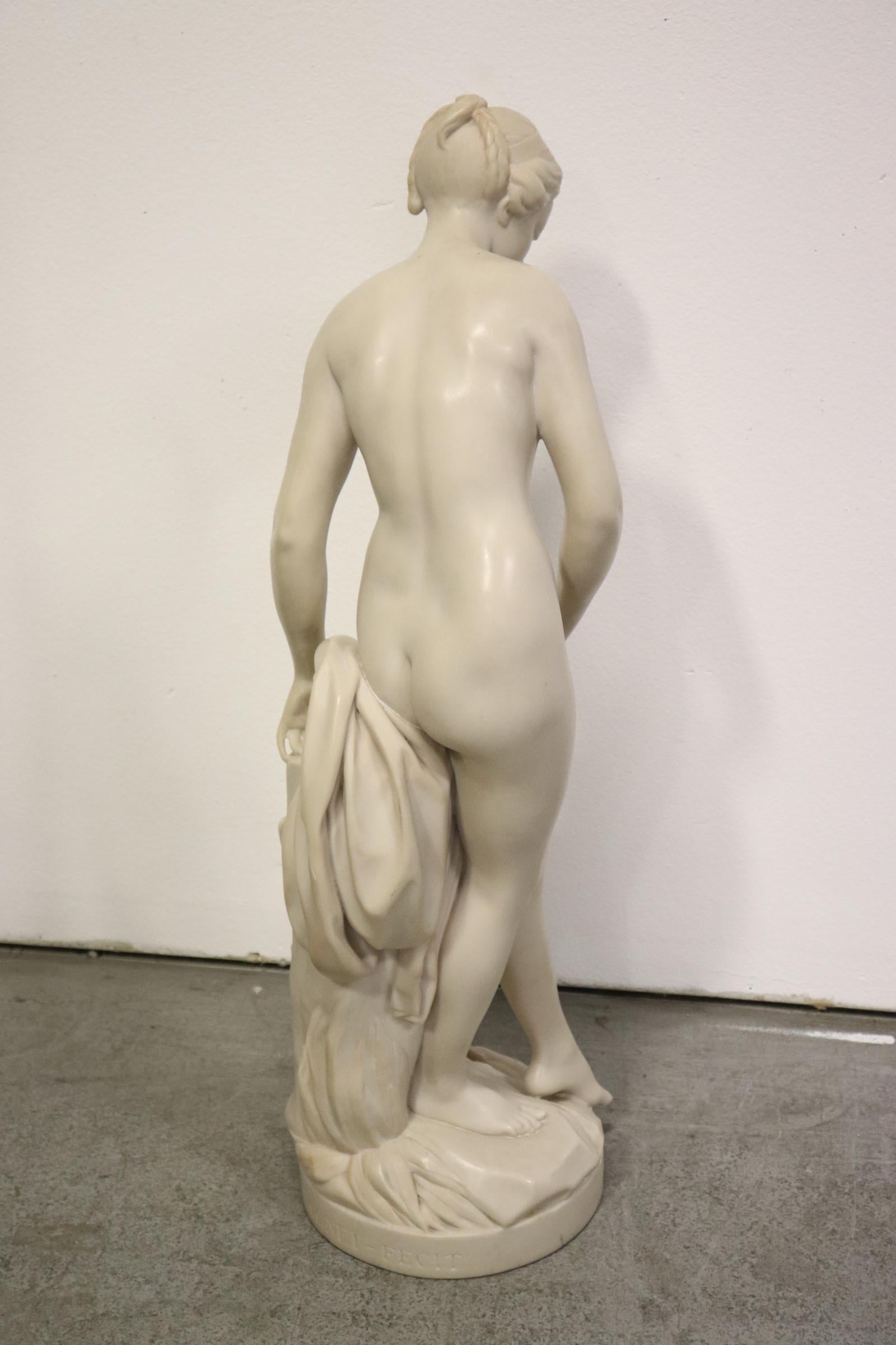French Carved Alabaster Figure of Diana 3
