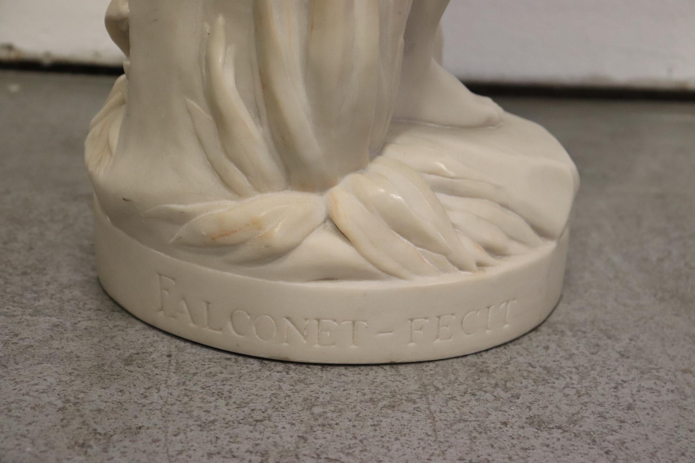 French Carved Alabaster Figure of Diana 4