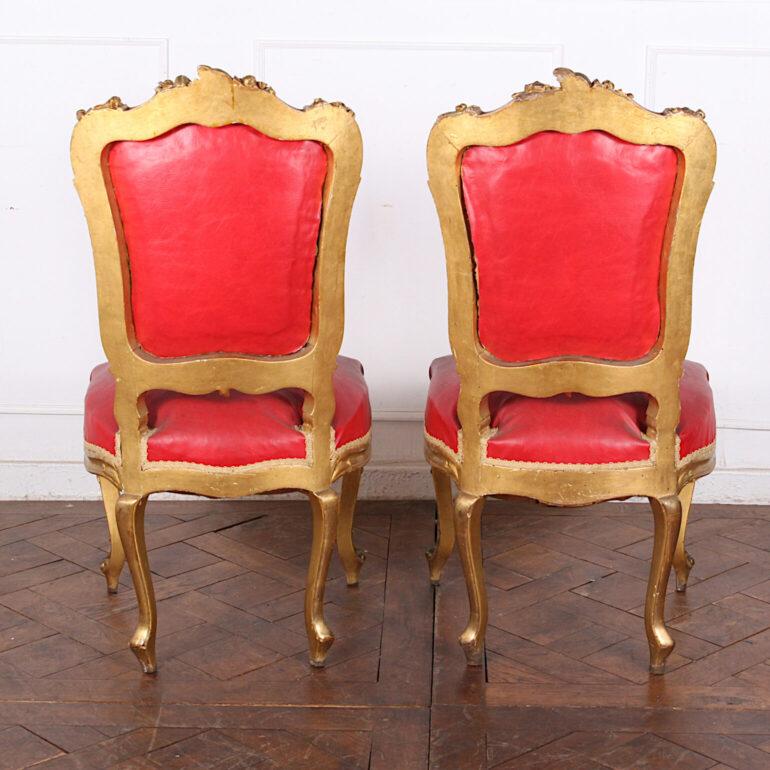 French Carved and Gilt Louis XV Style Chairs For Sale 1