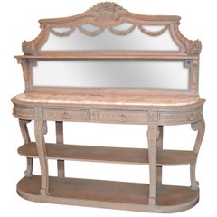 French Carved and Lacquered Jansen Server Buffet