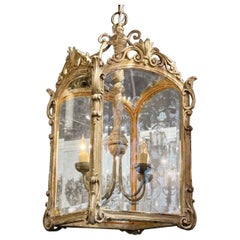French Carved and Painted Lantern