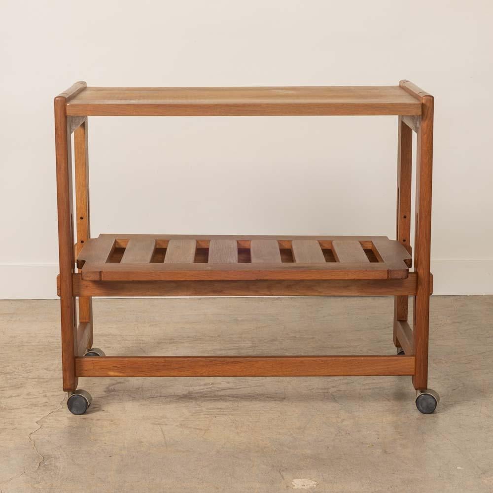 20th Century French Carved Bar Cart in the style of Guillerme et Chambron For Sale