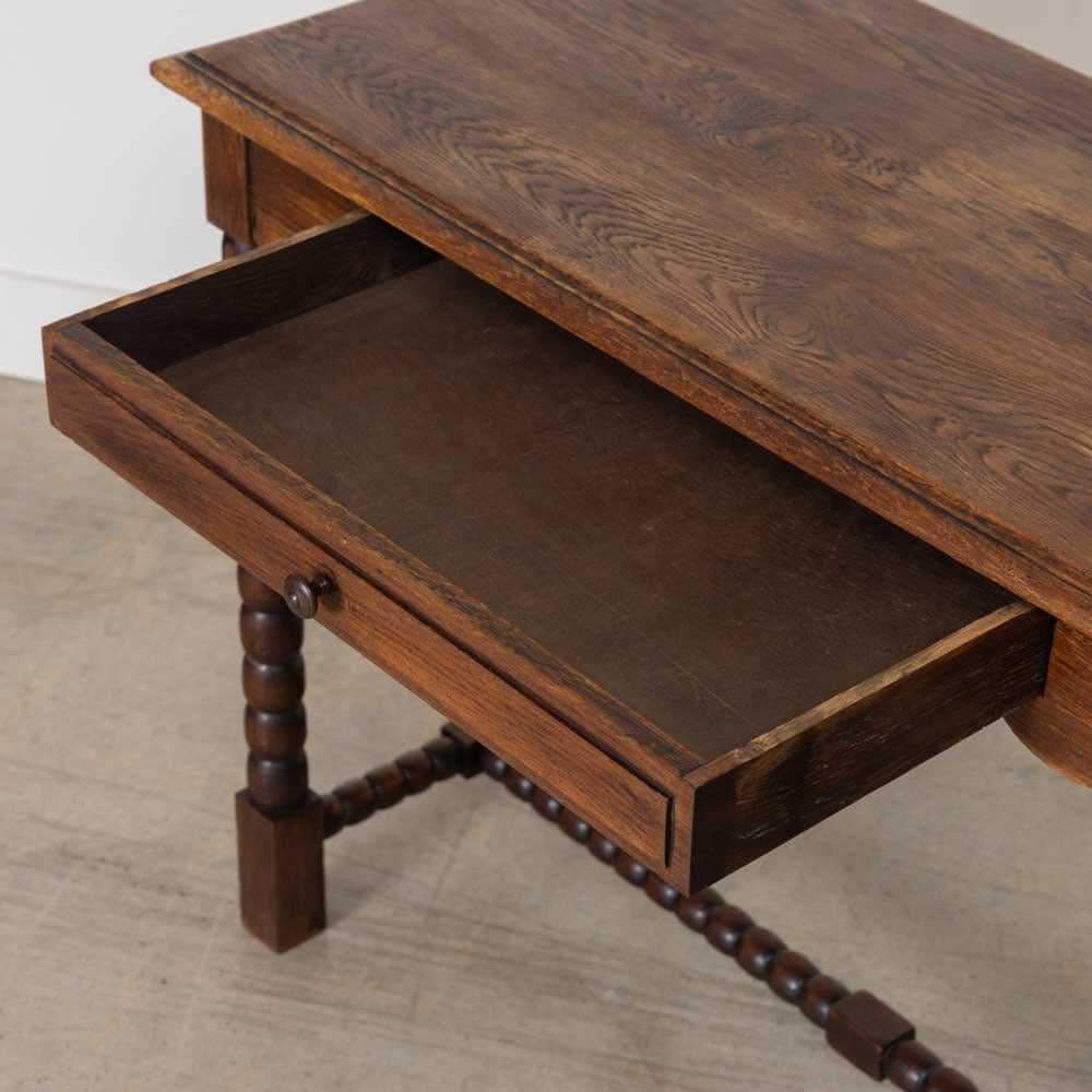 French Carved Bobbin Wood Desk For Sale 5