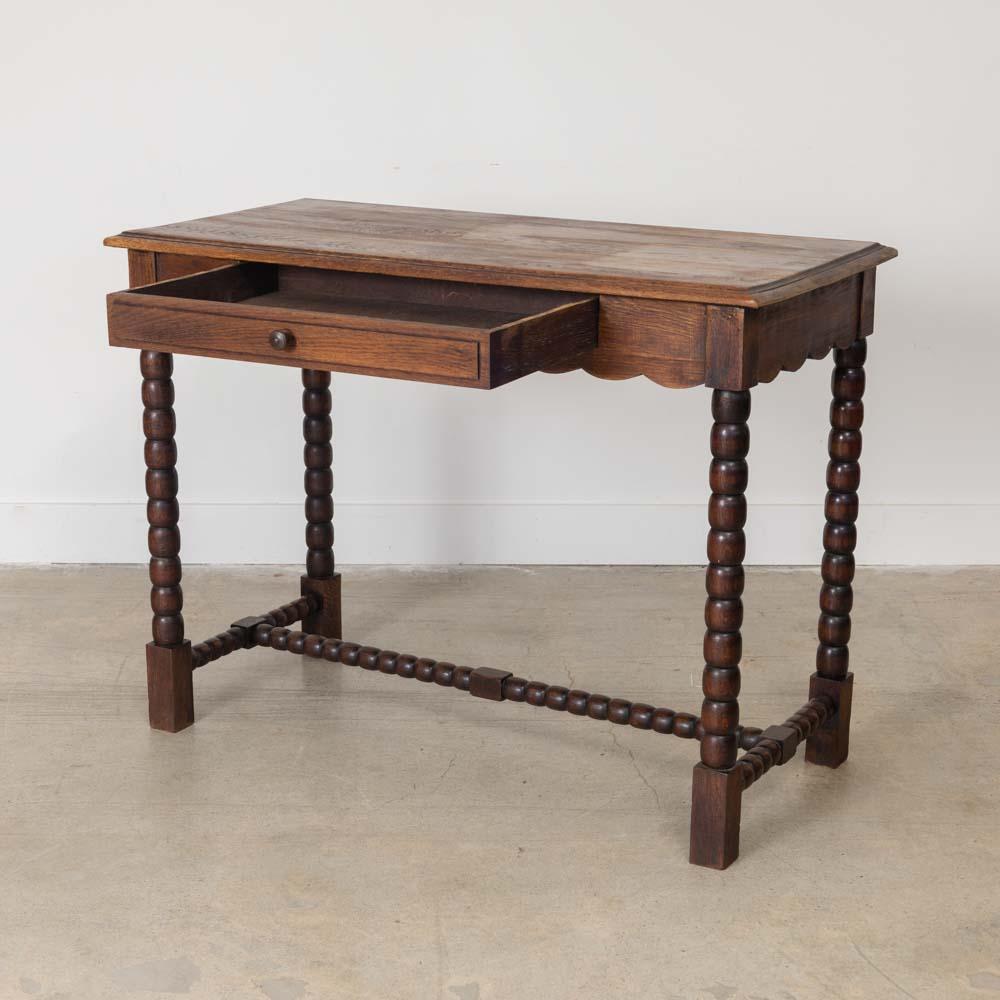 French Carved Bobbin Wood Desk For Sale 1