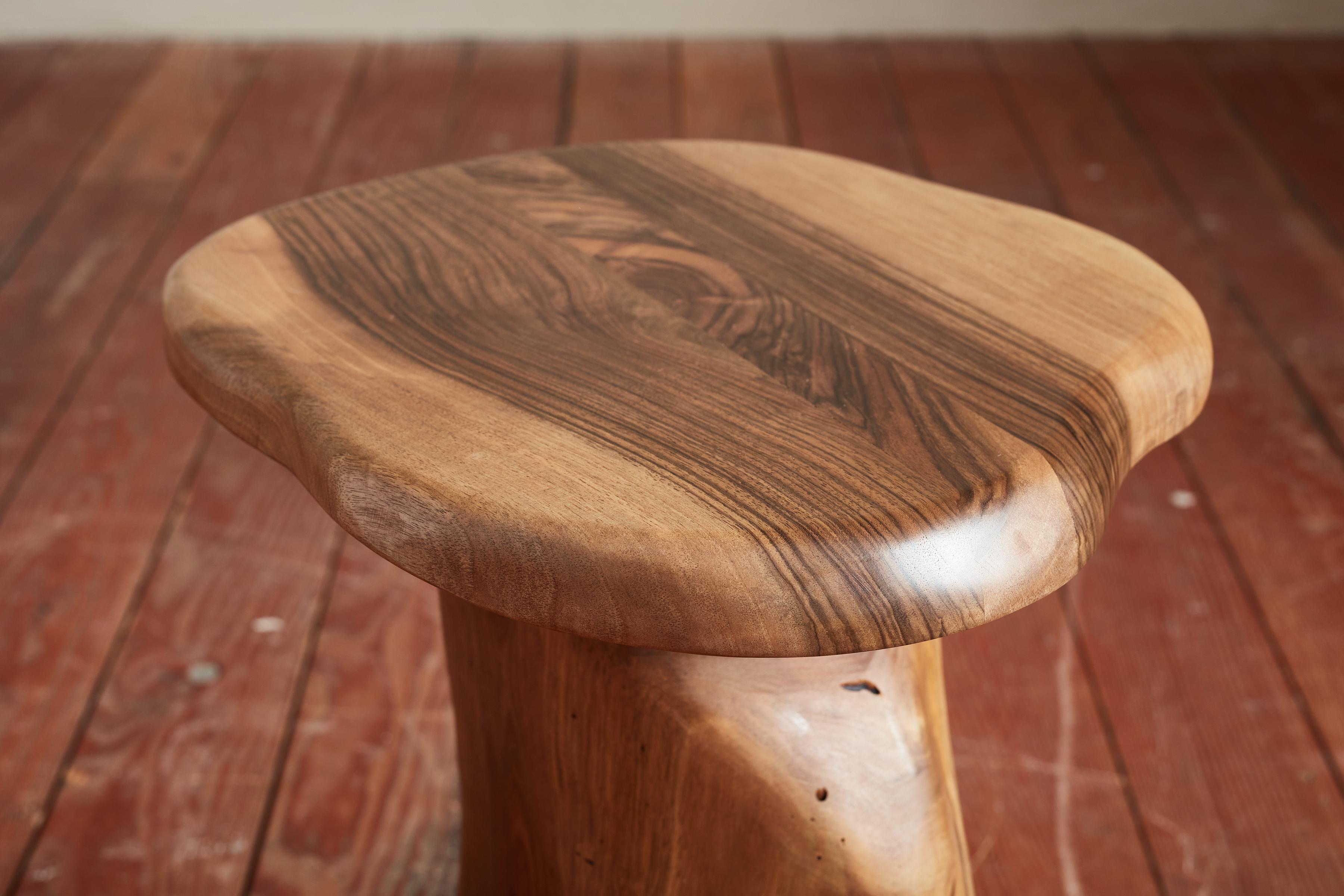 French Carved Brutalist Stools For Sale 7