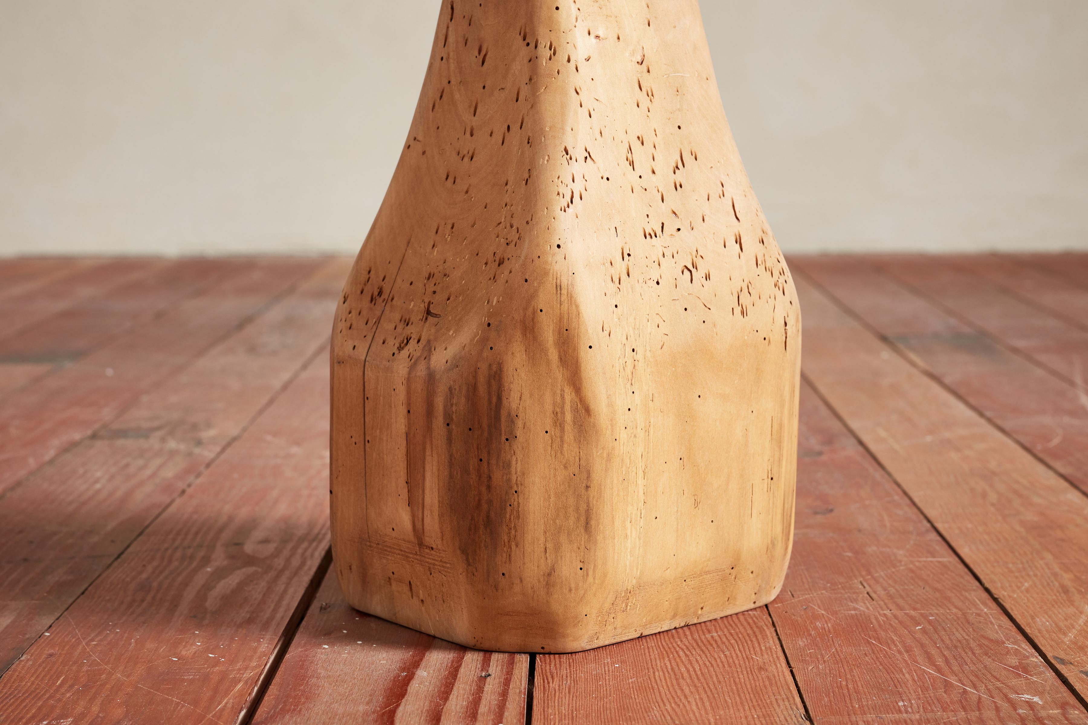 French Carved Brutalist Stools For Sale 2