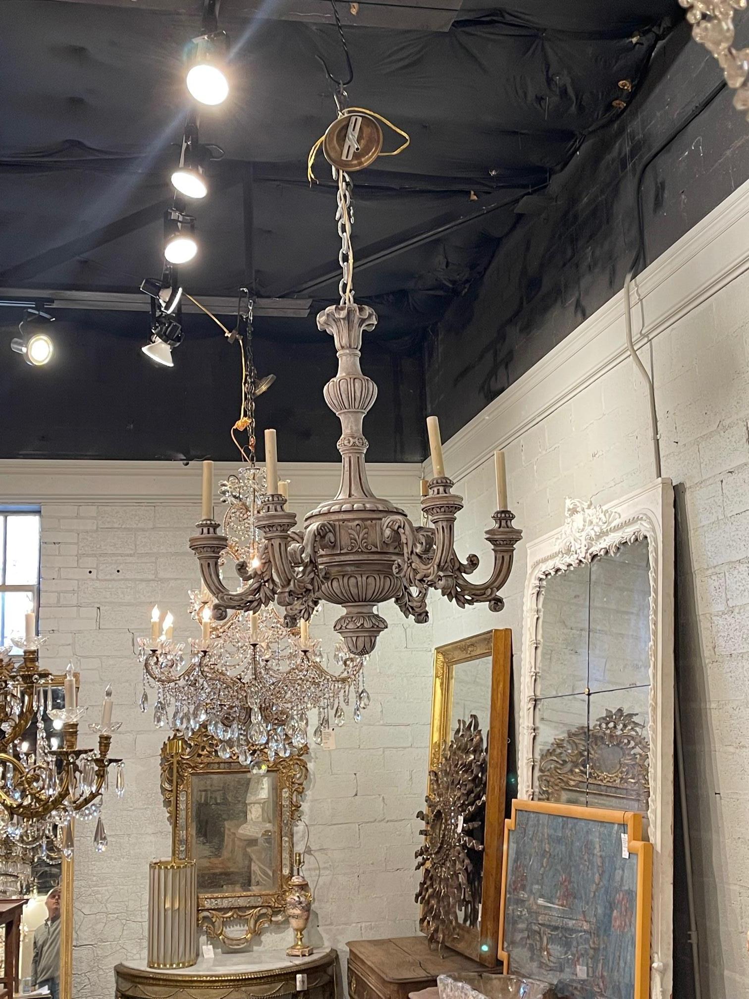 French Carved Chandelier For Sale 3