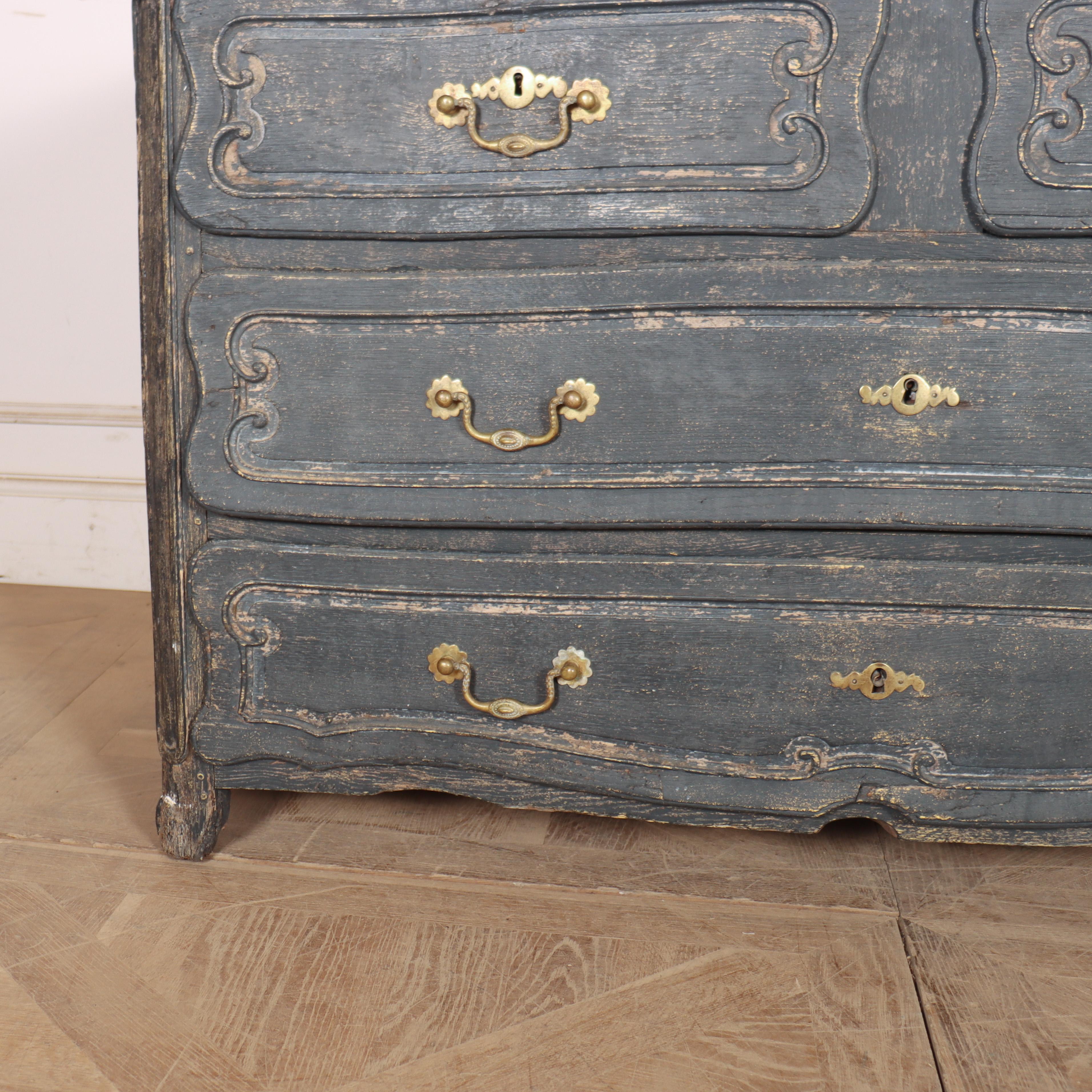 Oak French Carved Commode For Sale