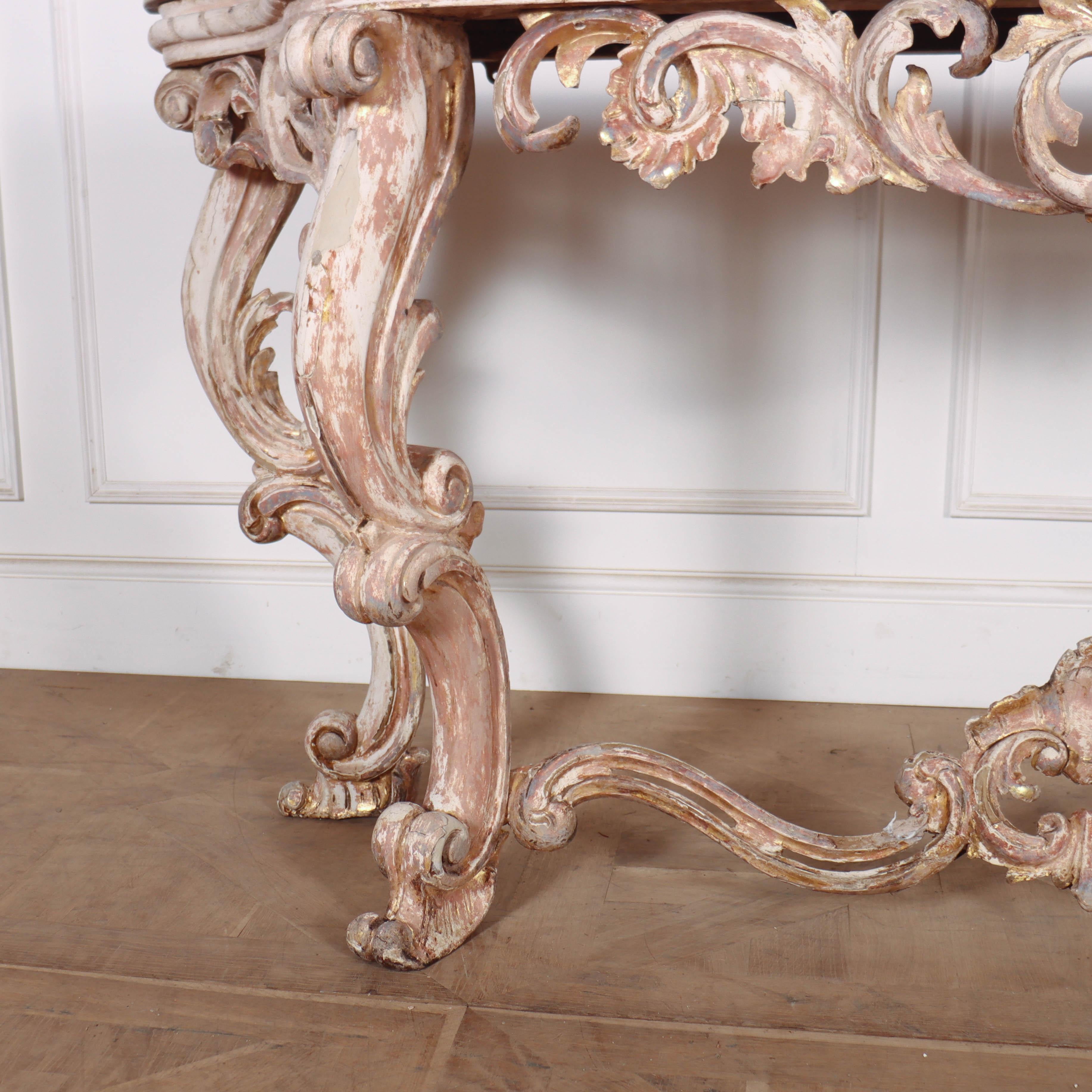Gilt French Carved Console Table