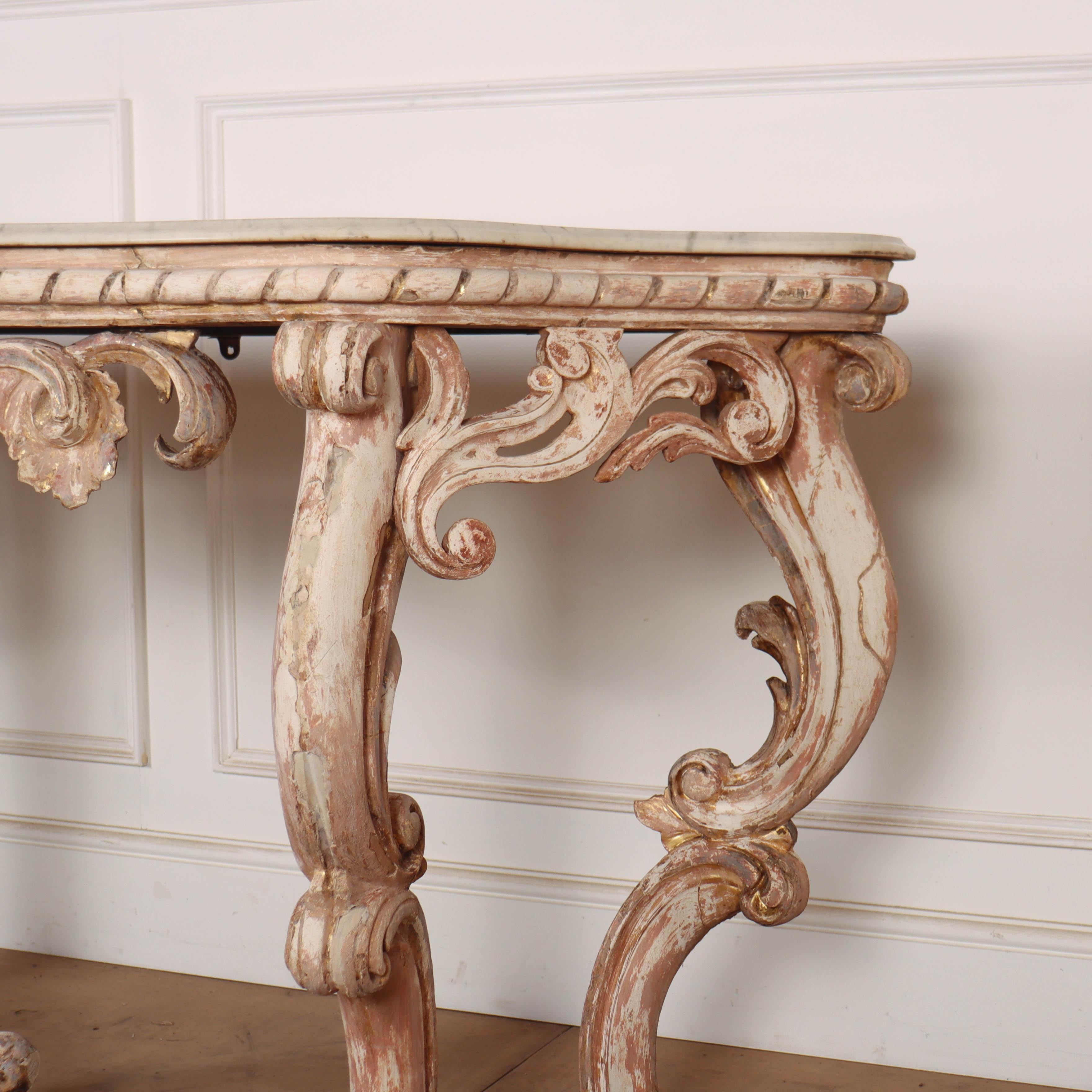 Marble French Carved Console Table