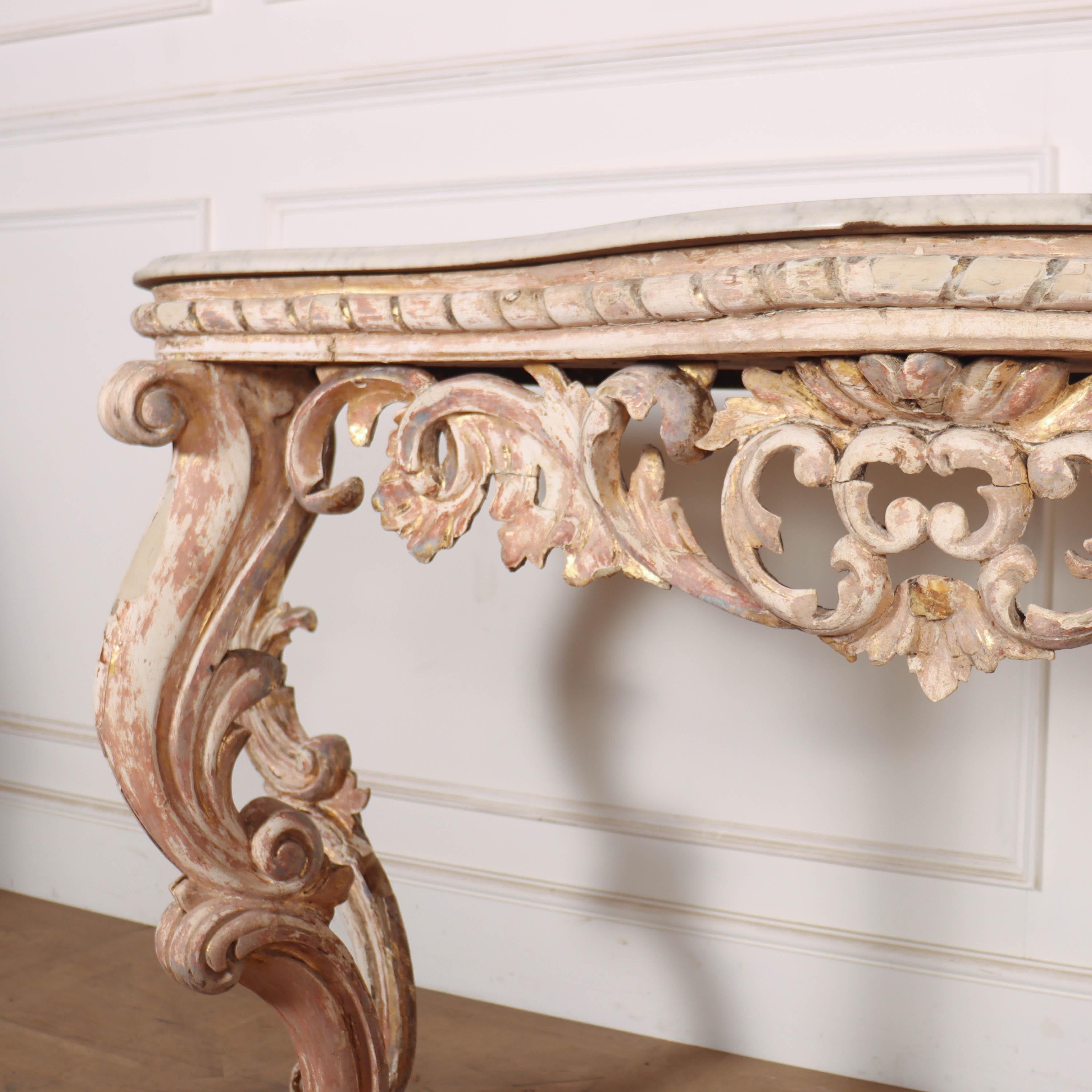 French Carved Console Table 2