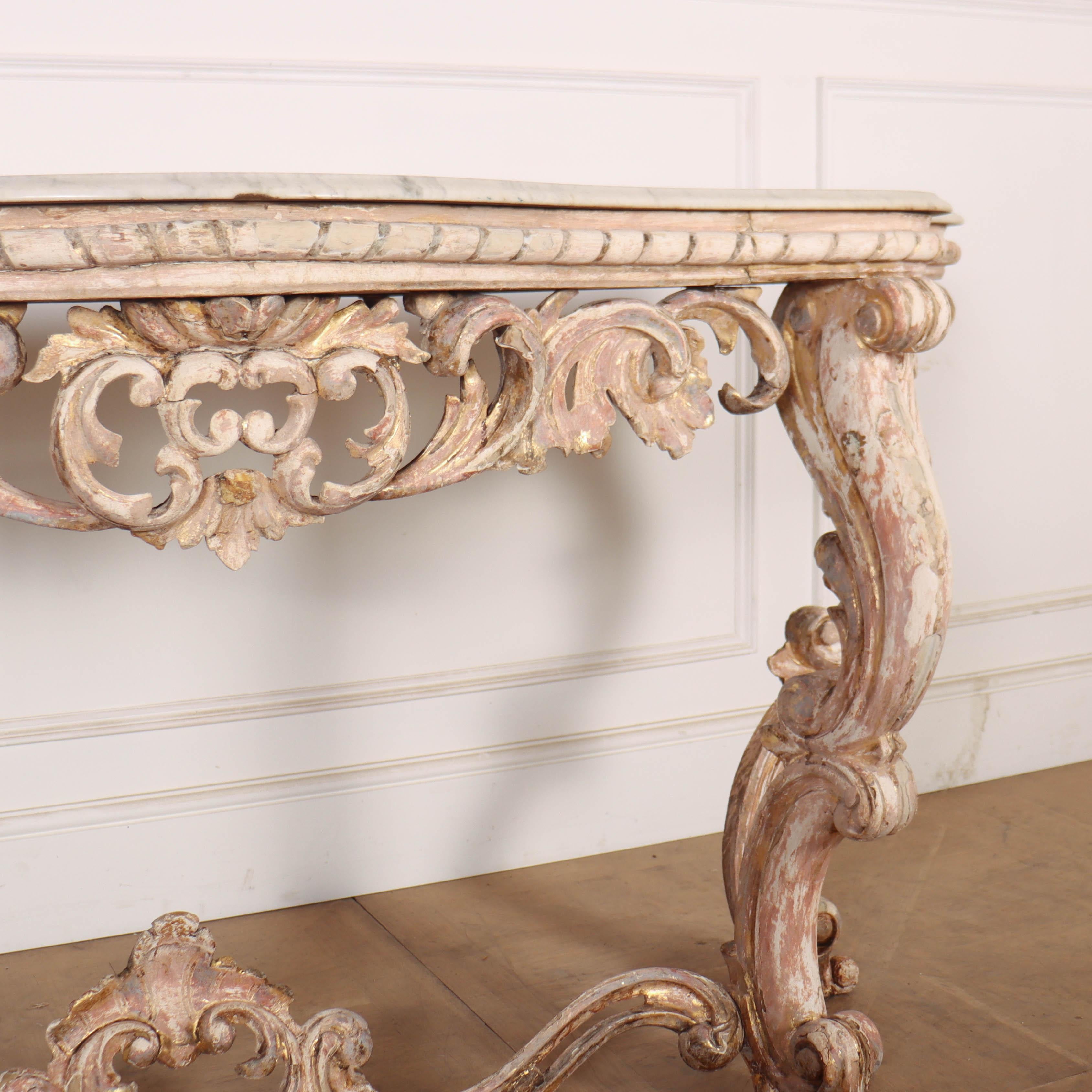 French Carved Console Table 3