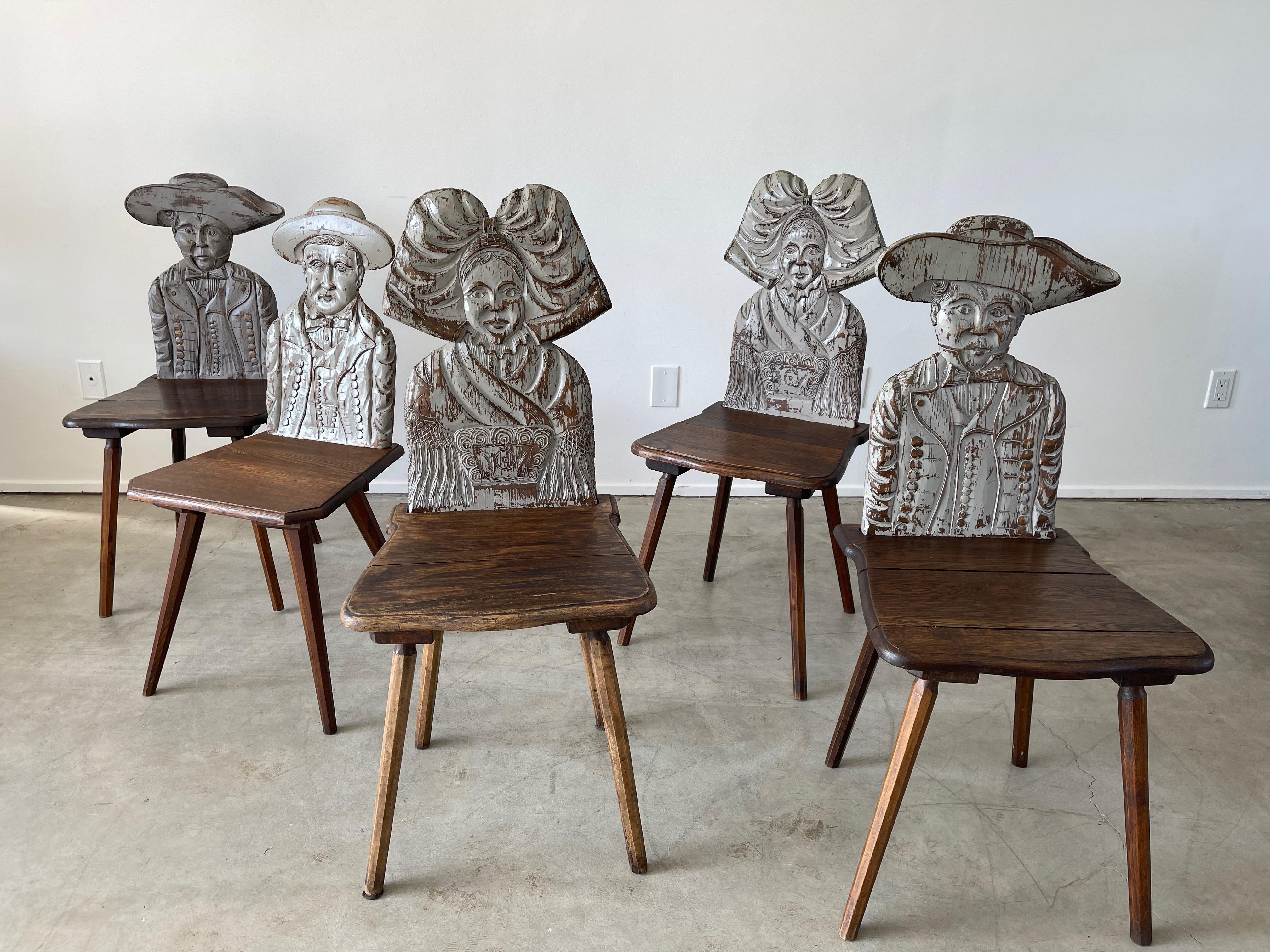 Sedia da pranzo francese intagliata 2