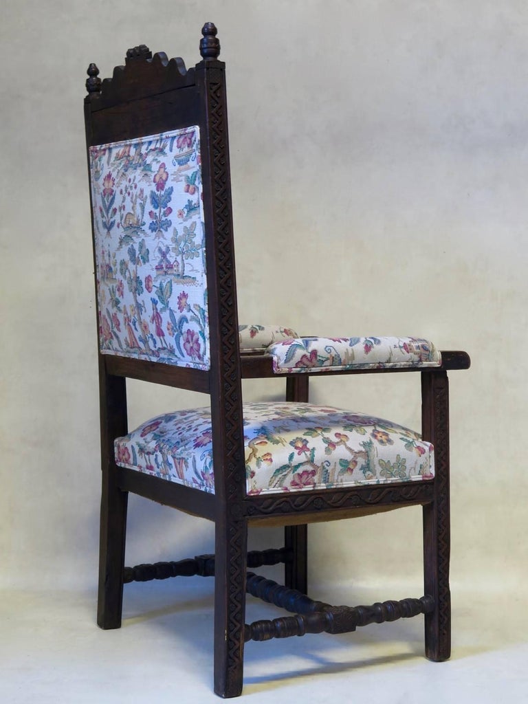 French Carved Folk Art Chair Circa 1880s