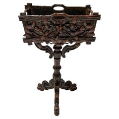 French Carved Fruitwood  Black Forest Planter or Jardiniiere, 1880s