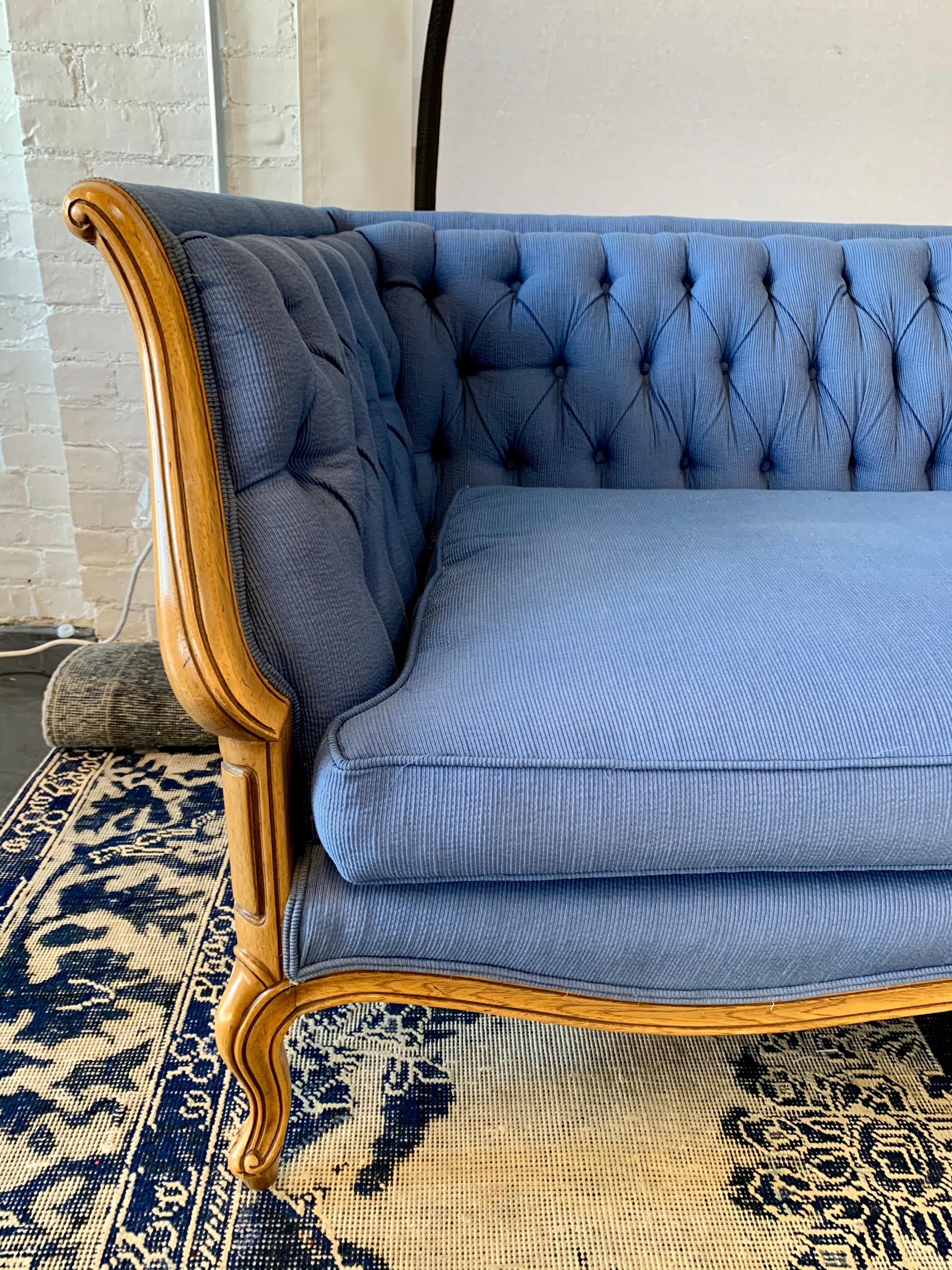 french blue couch