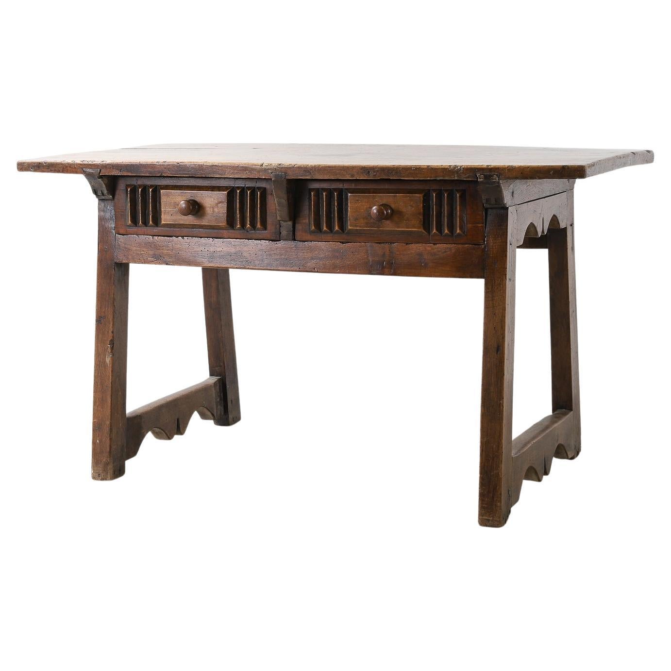French Carved Fruitwood Table