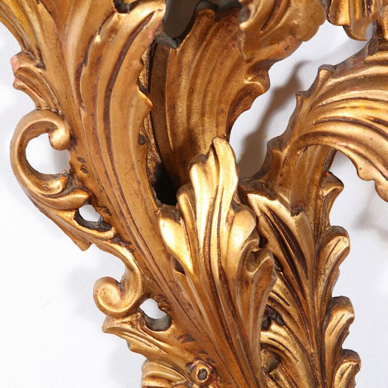 Mid-20th Century French Carved Gilt Console and Mirror