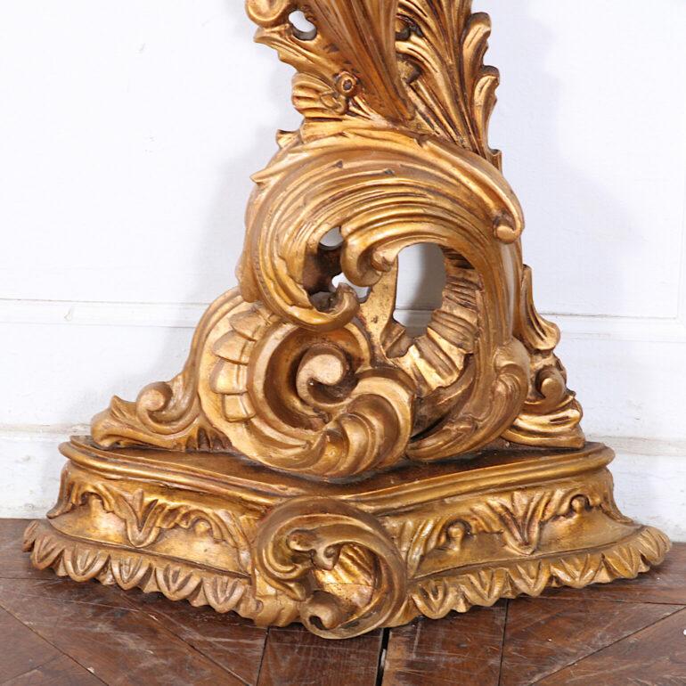 French Carved Gilt Console and Mirror 5