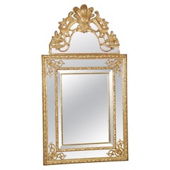 French Carved Gilt George III Style Mirror C. 1950's