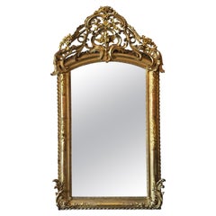 French Carved Gilt Wood Mirror